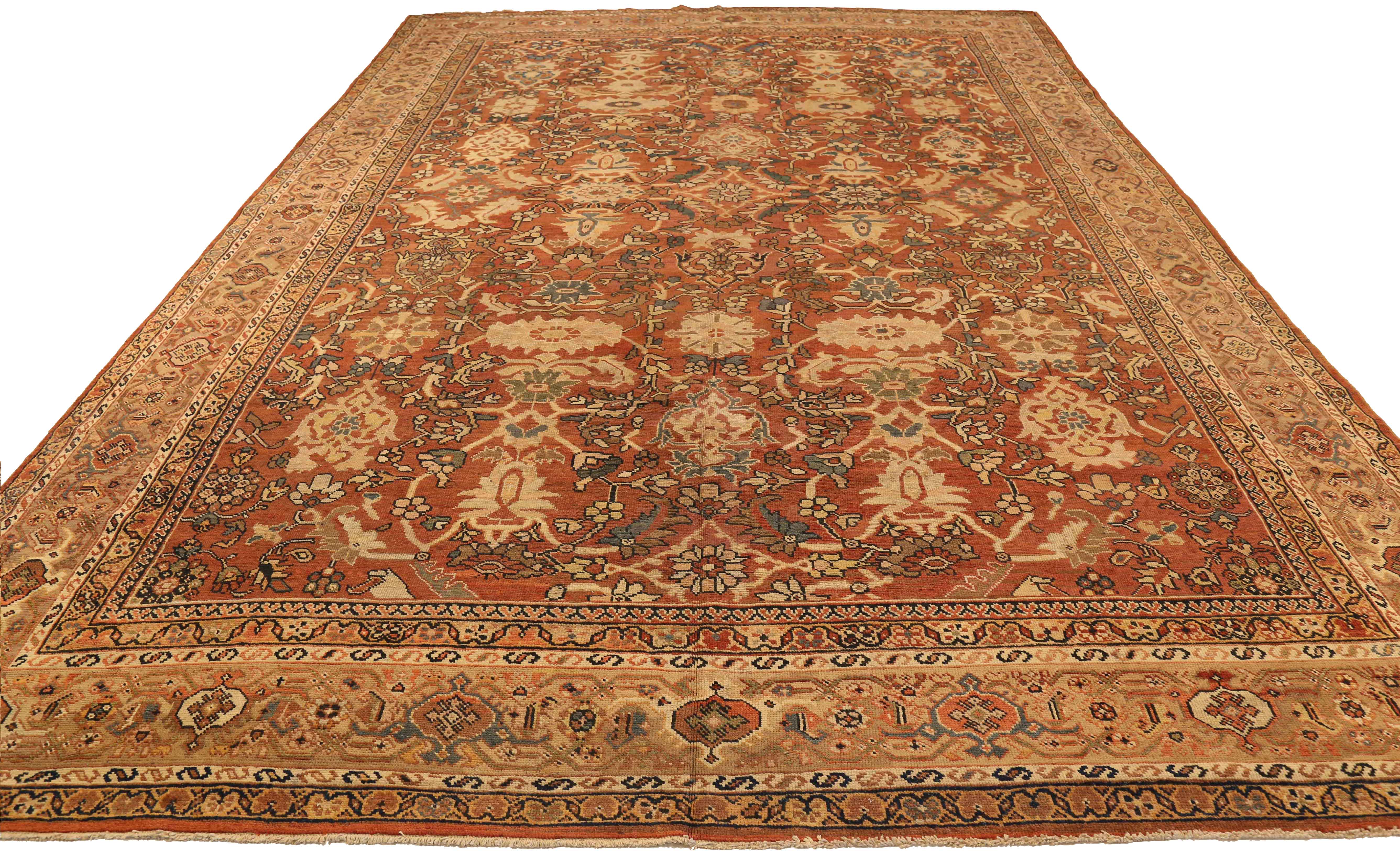 Thumbnail 4 for Antique Persian Mahal Traditional Rug 72633