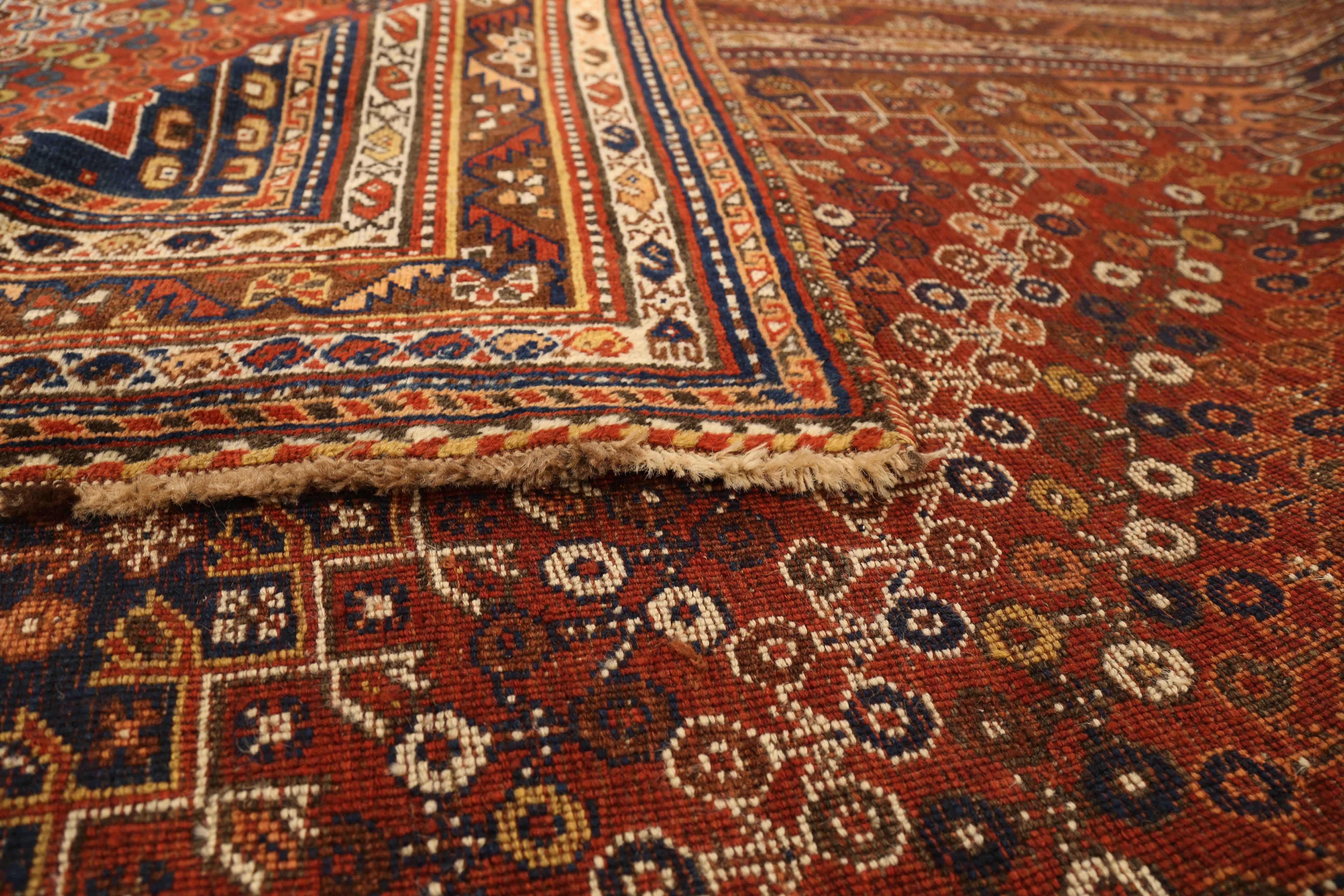 Thumbnail 5 for Antique Persian Shiraz Traditional Rug 72663