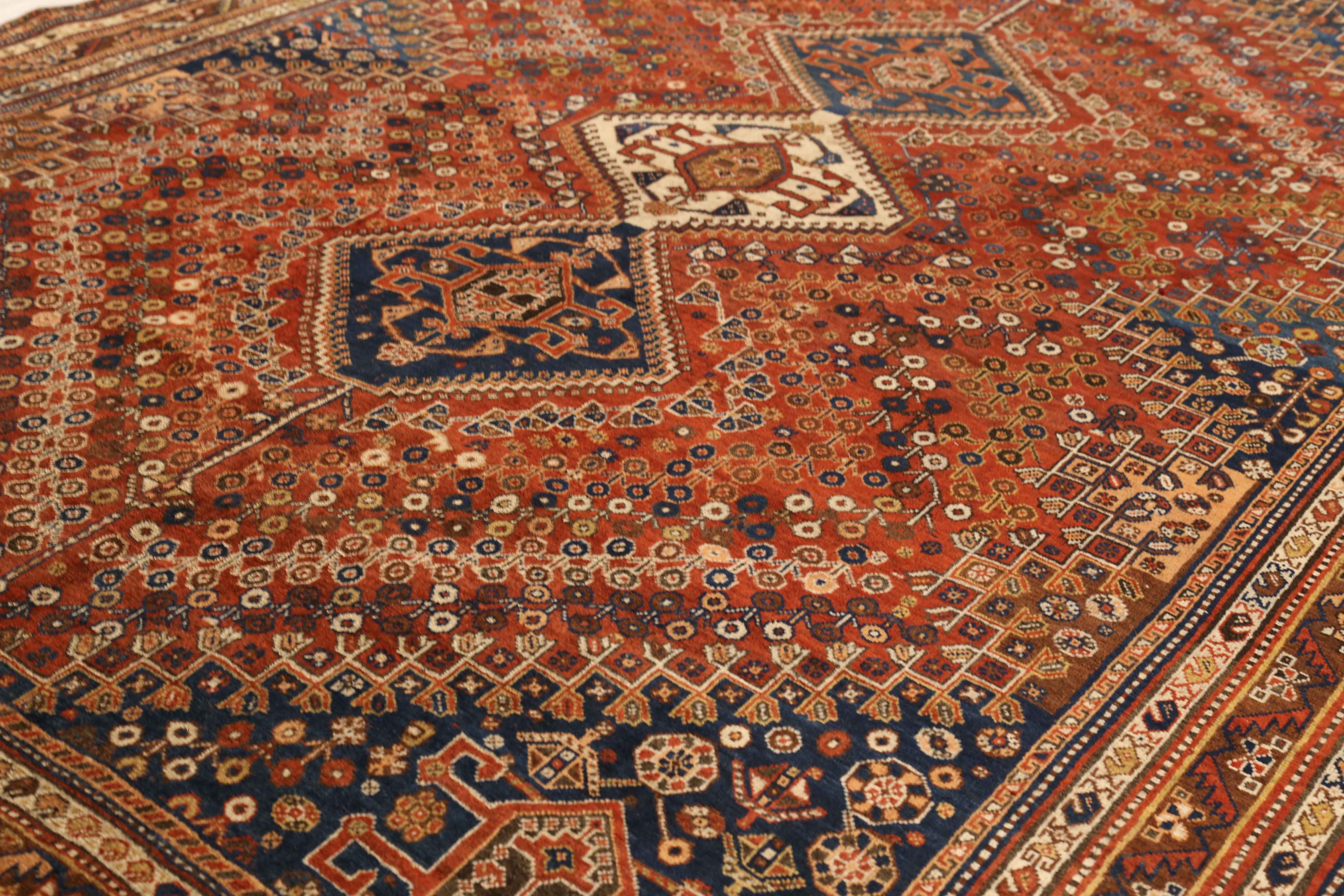 Thumbnail 4 for Antique Persian Shiraz Traditional Rug 72663