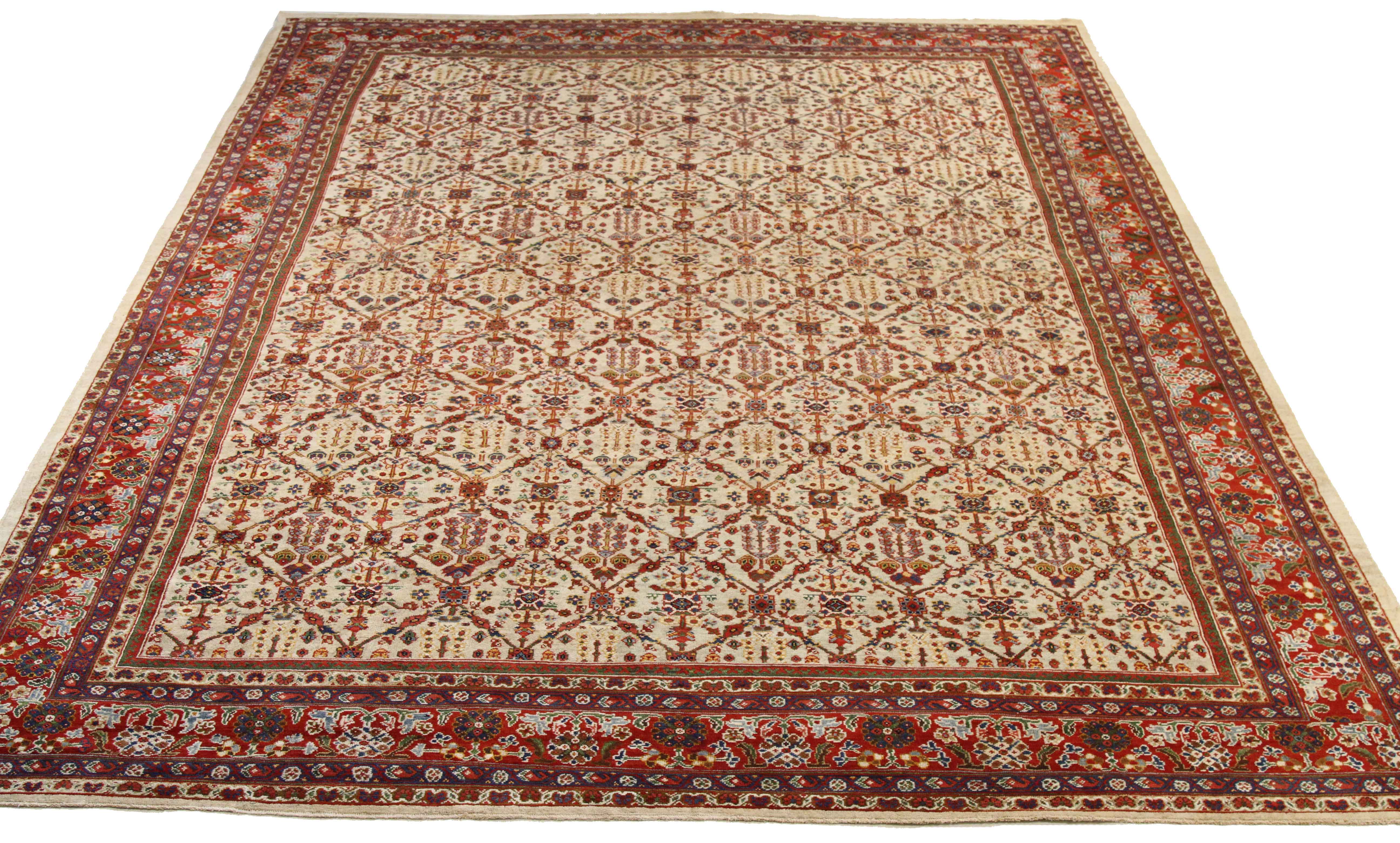 Thumbnail 7 for Antique Persian Meshkabad Traditional Rug 67863