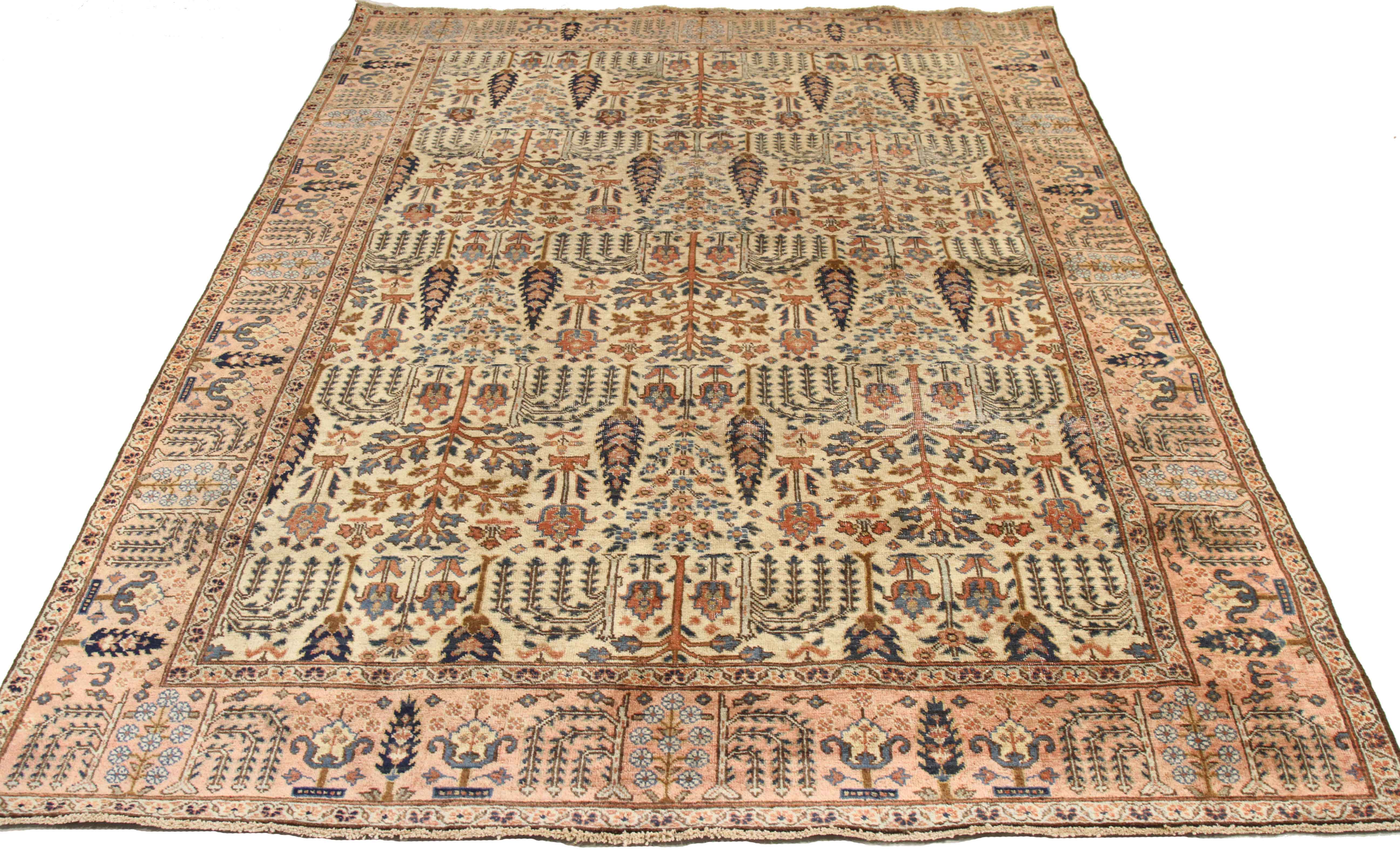 Thumbnail 8 for Antique Persian Tabriz Transitional Rug 67868
