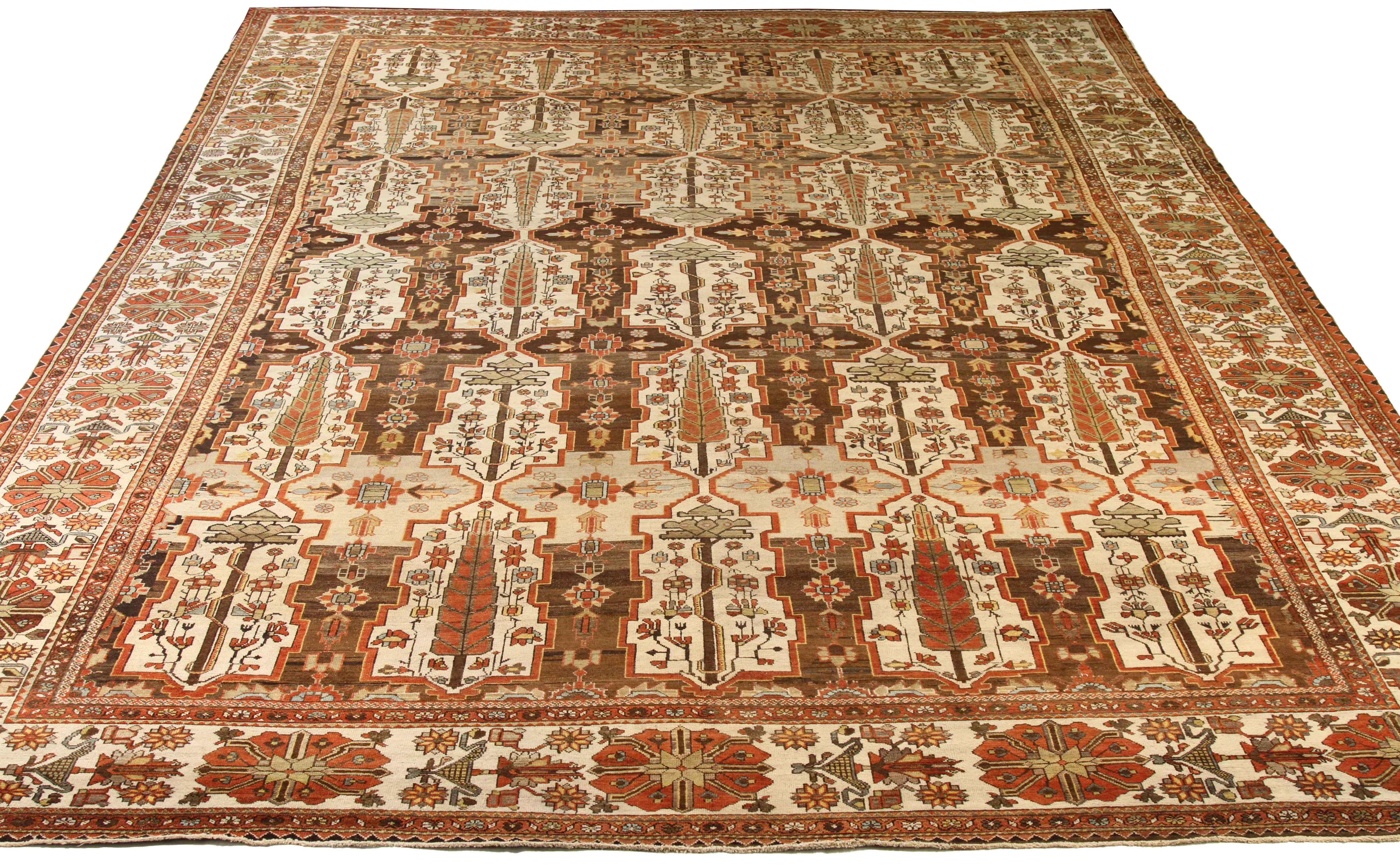Thumbnail 3 for Antique Persian Bakhtiar Traditional Rug 67920
