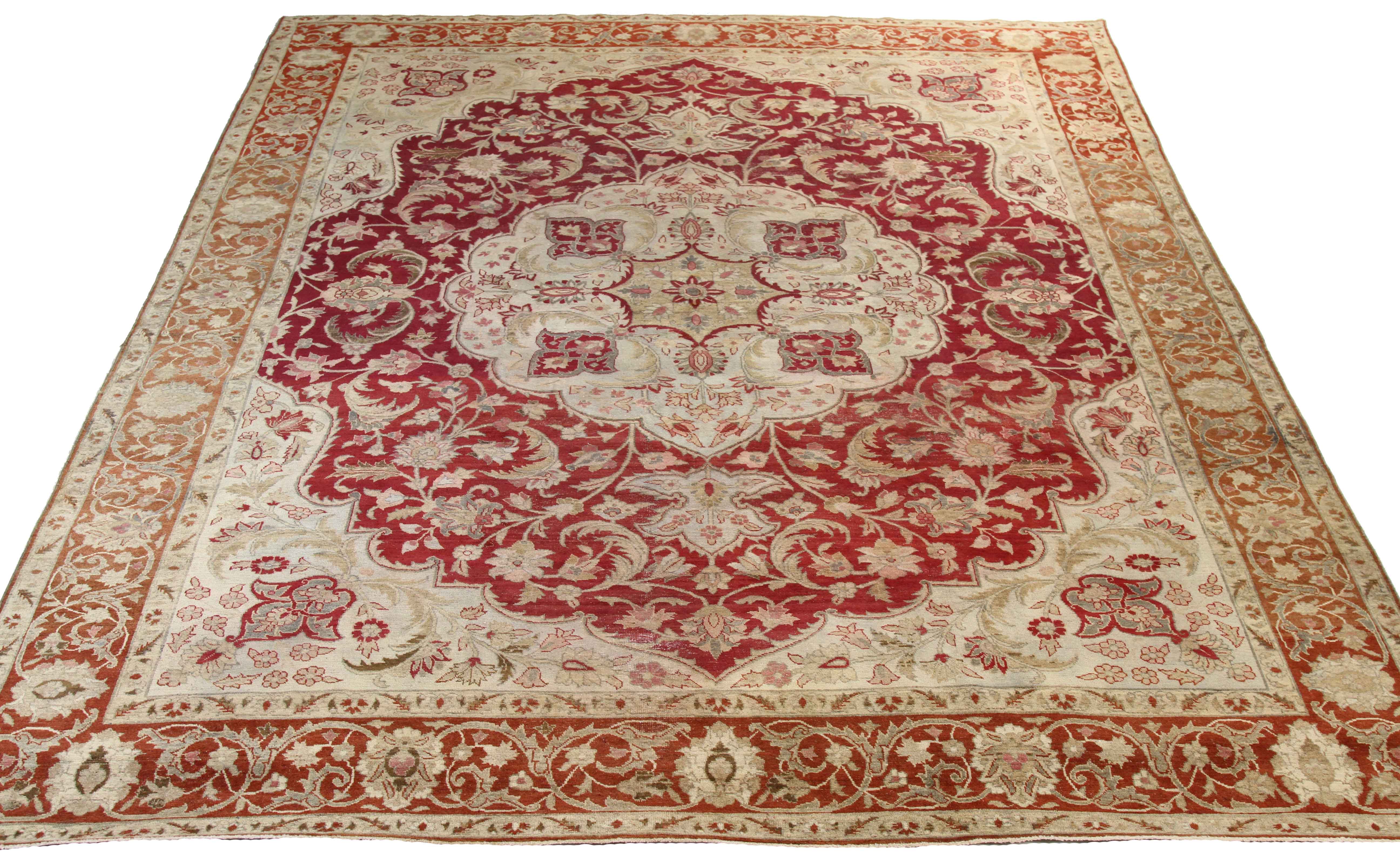 Thumbnail 4 for Antique Persian Mashad Traditional Rug 67961