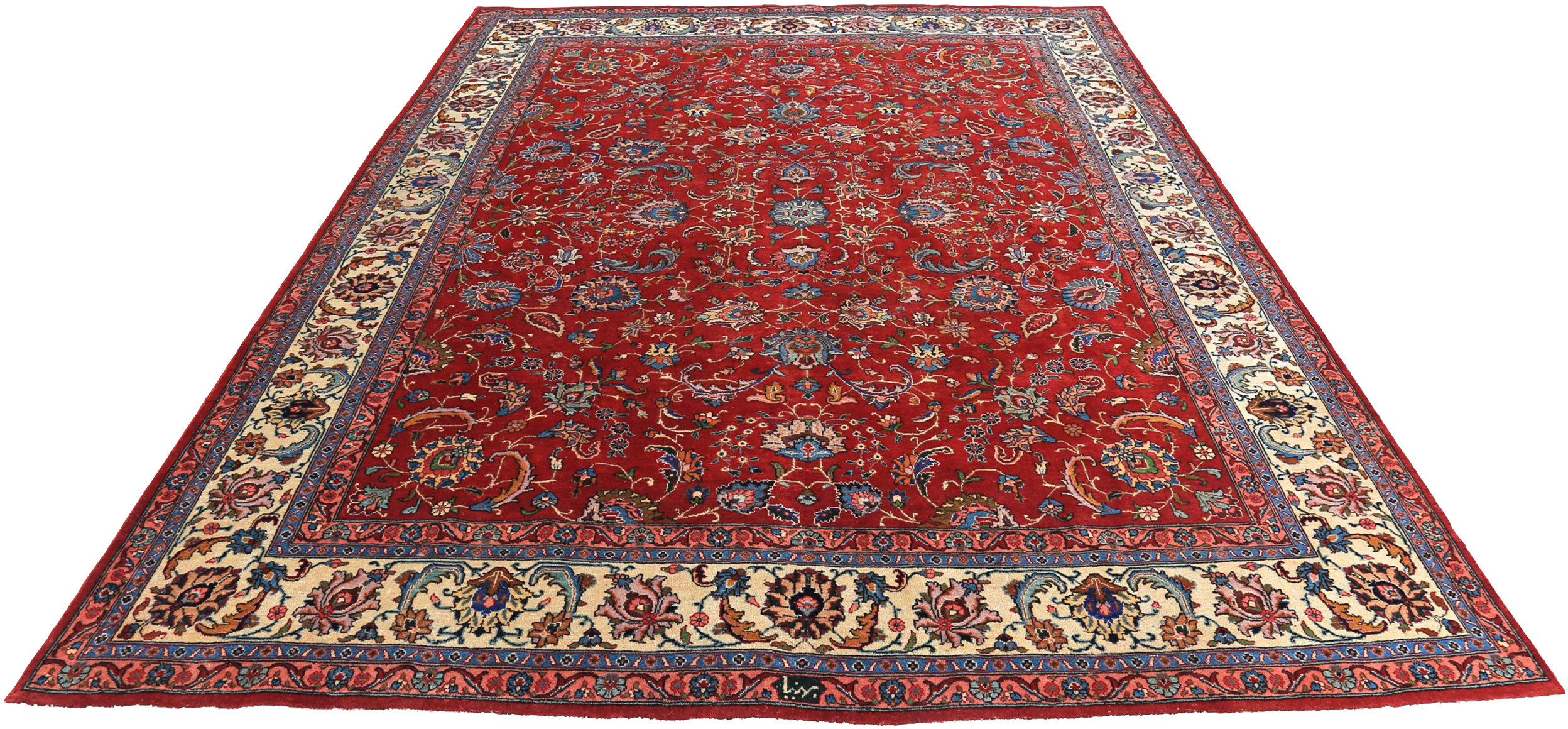 Thumbnail 3 for Antique Persian Tabriz Traditional Rug 89700