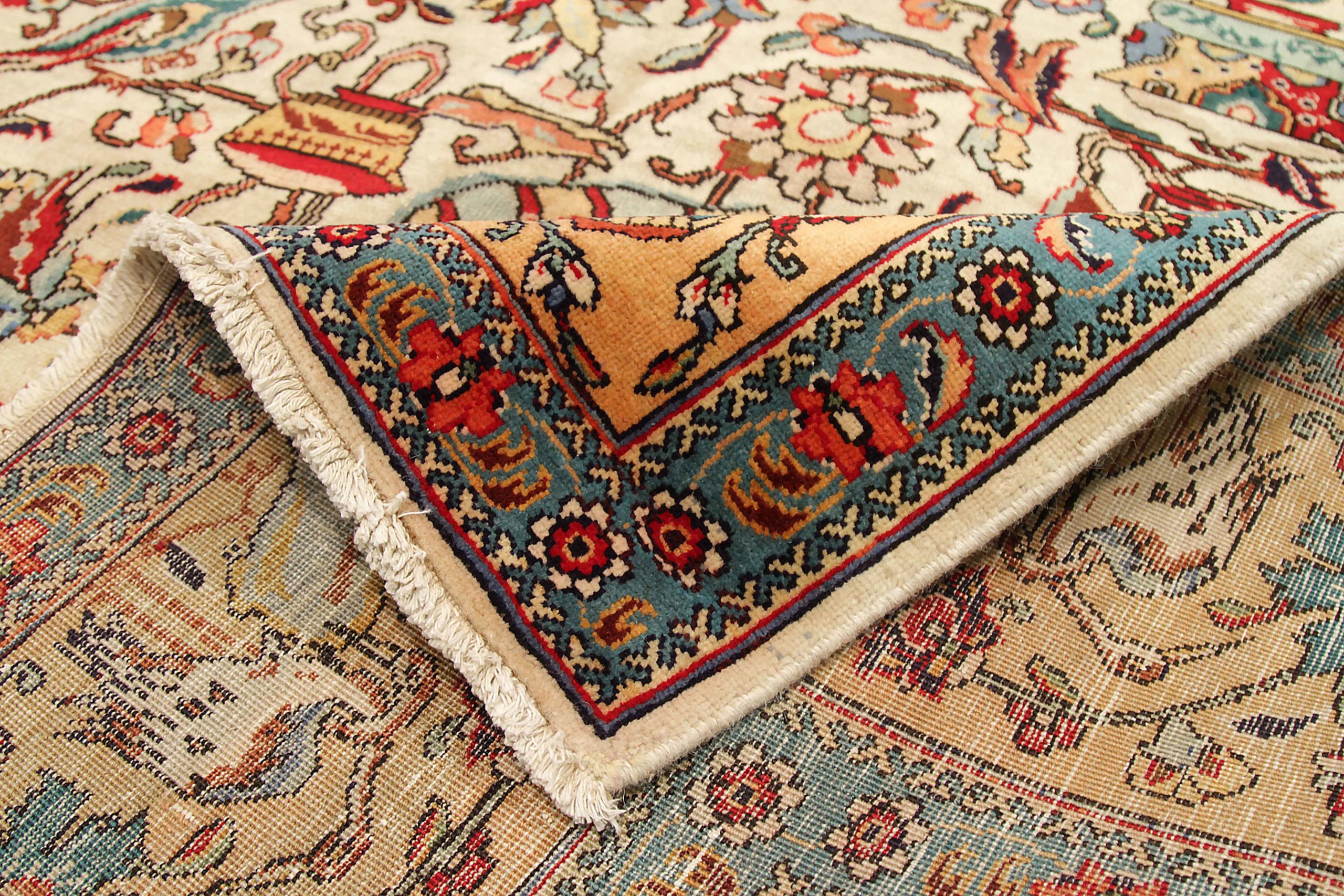 Thumbnail 7 for Antique Persian Tabriz Traditional Rug 89703