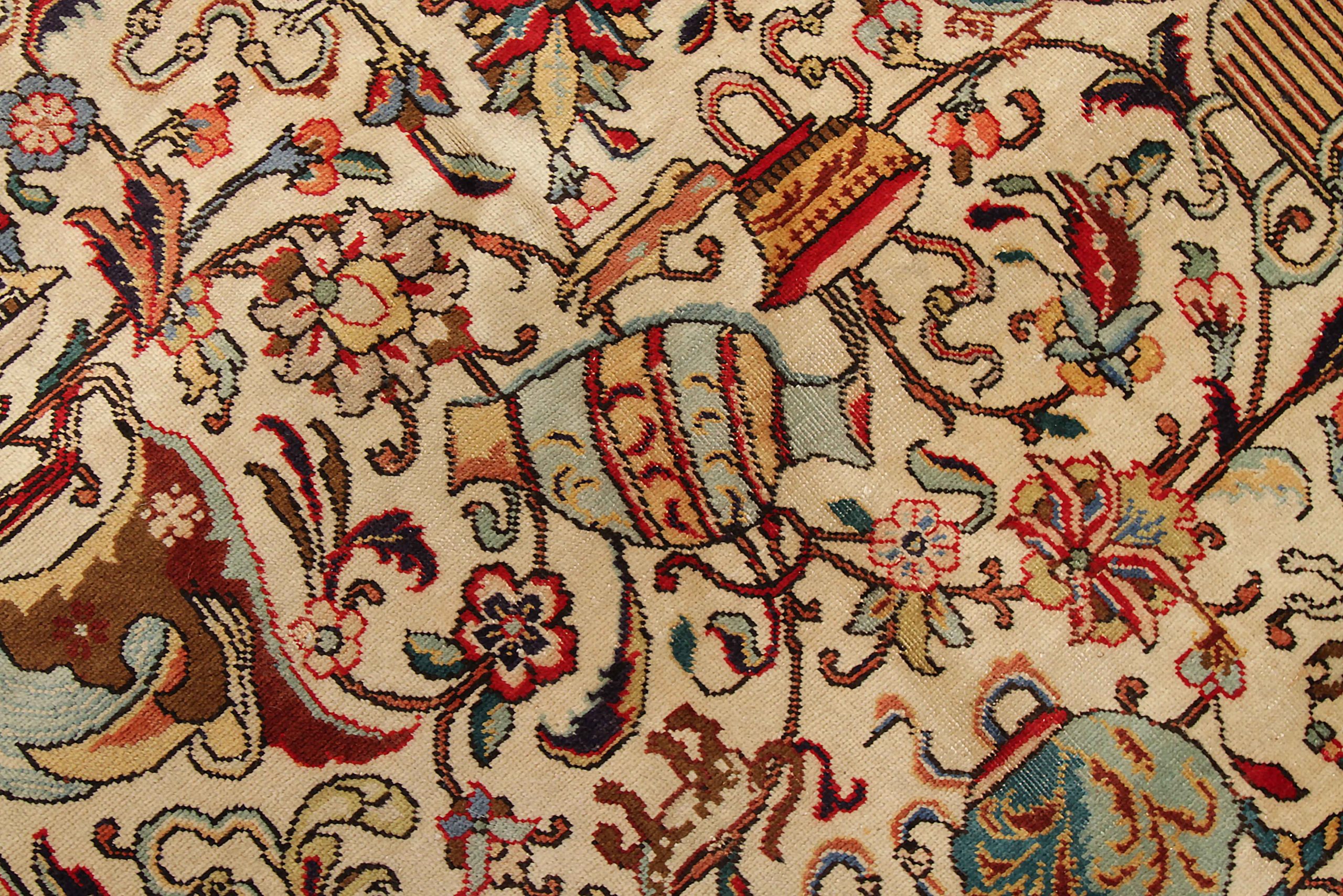 Thumbnail 6 for Antique Persian Tabriz Traditional Rug 89703