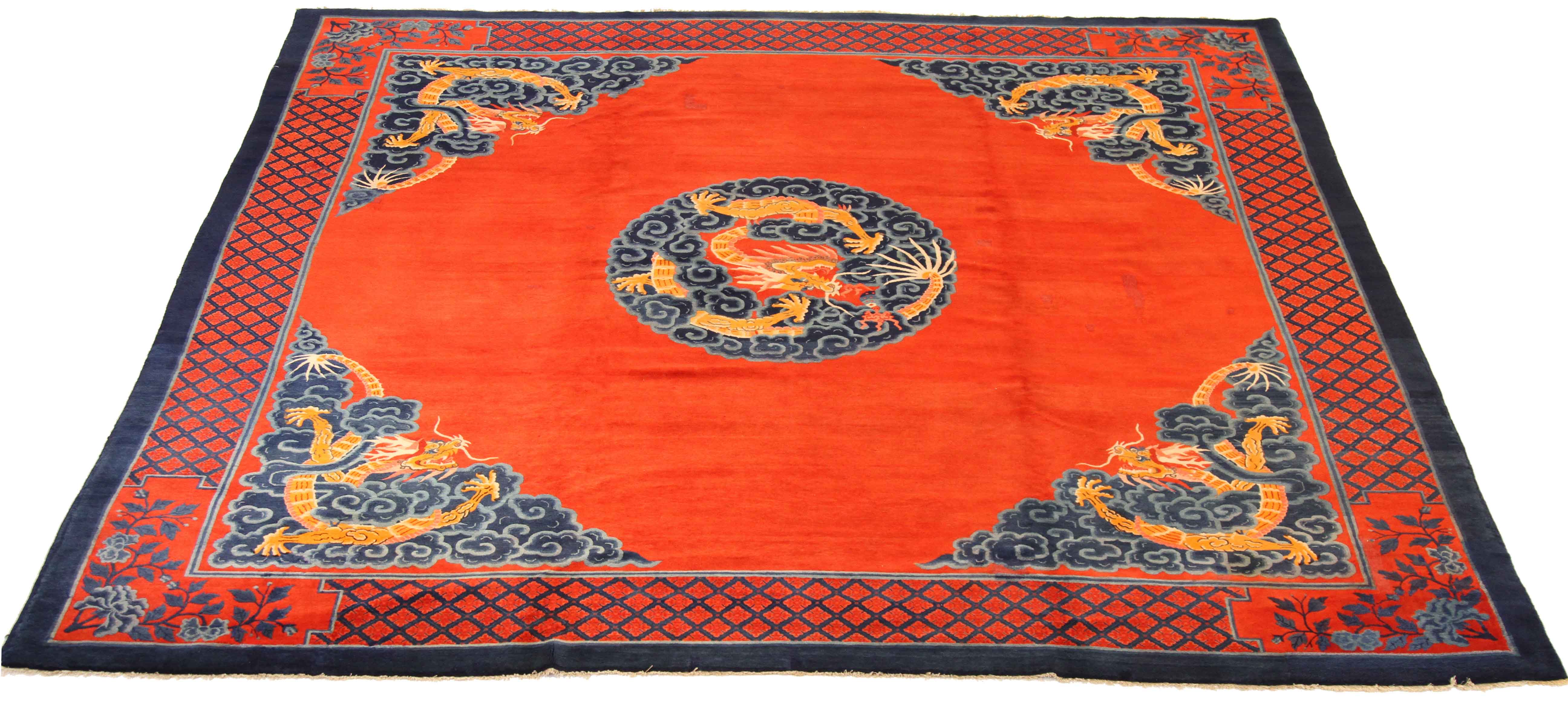 Thumbnail 4 for Antique China Beijing Transitional Rug 72726