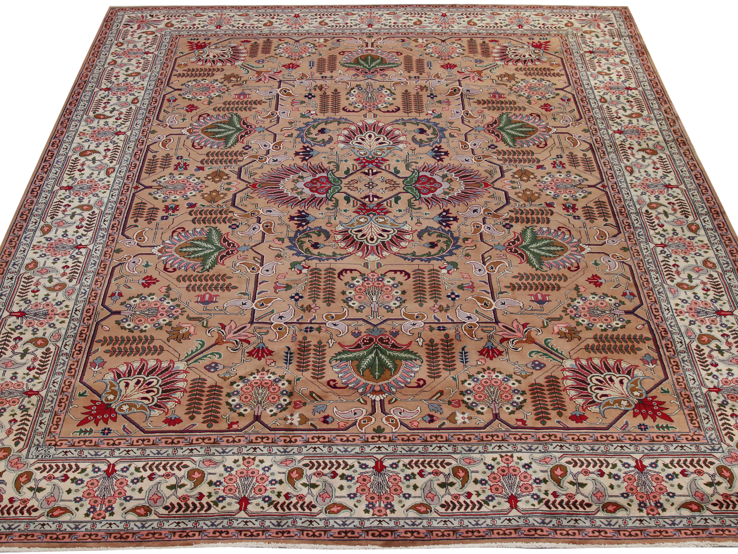 Thumbnail 2 for Antique Persian Tabriz Traditional Rug 89702
