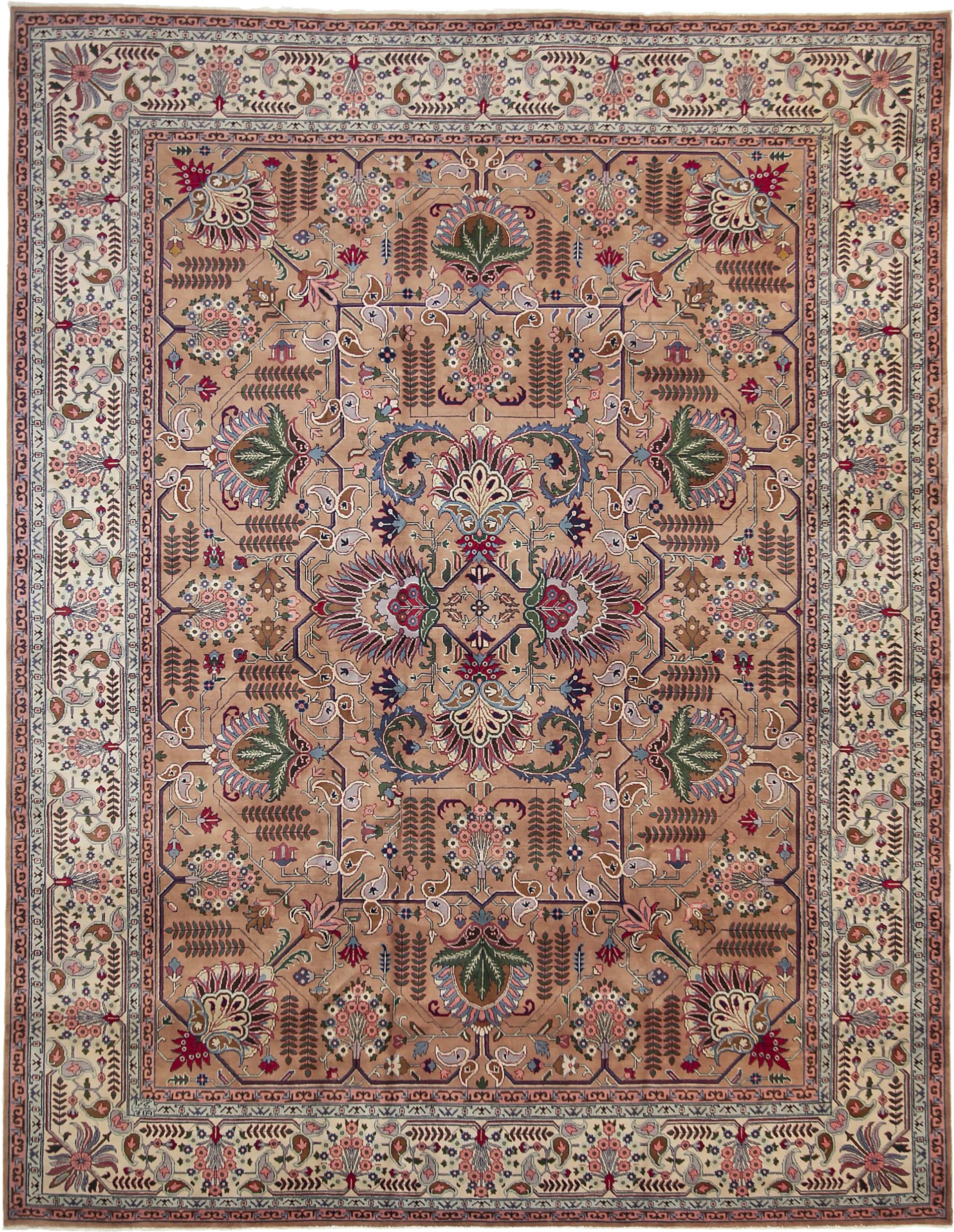Thumbnail 4 for Antique Persian Tabriz Traditional Rug 89702