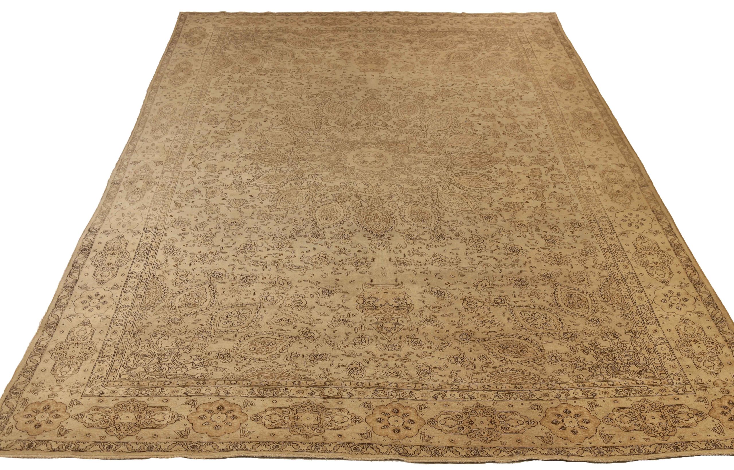 Thumbnail 15 for Antique Persian Tabriz Transitional Rug 68036