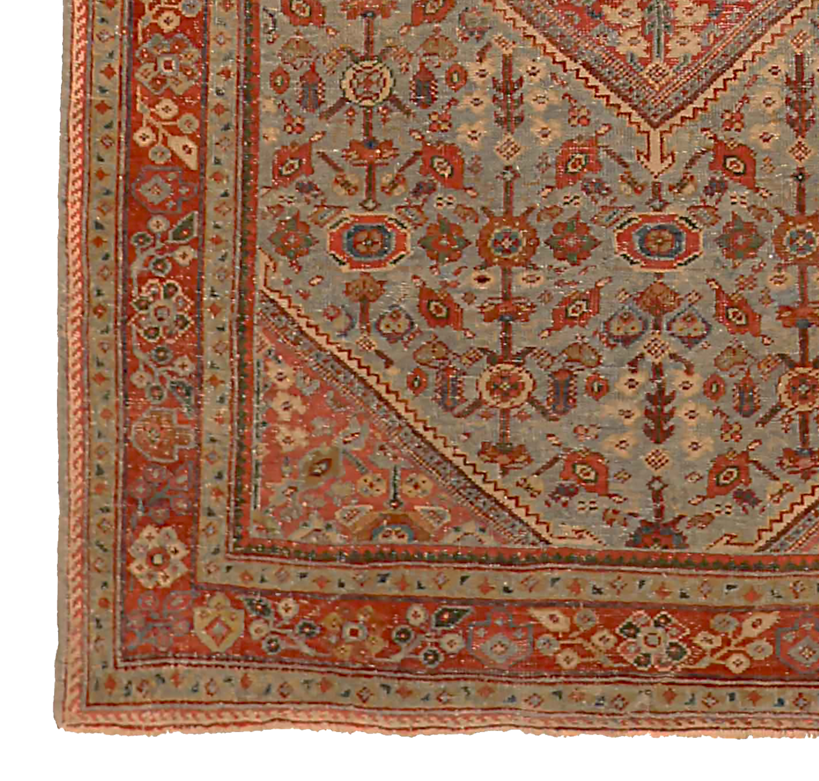 Thumbnail 4 for Antique Persian Meshkabad Transitional Rug 68081