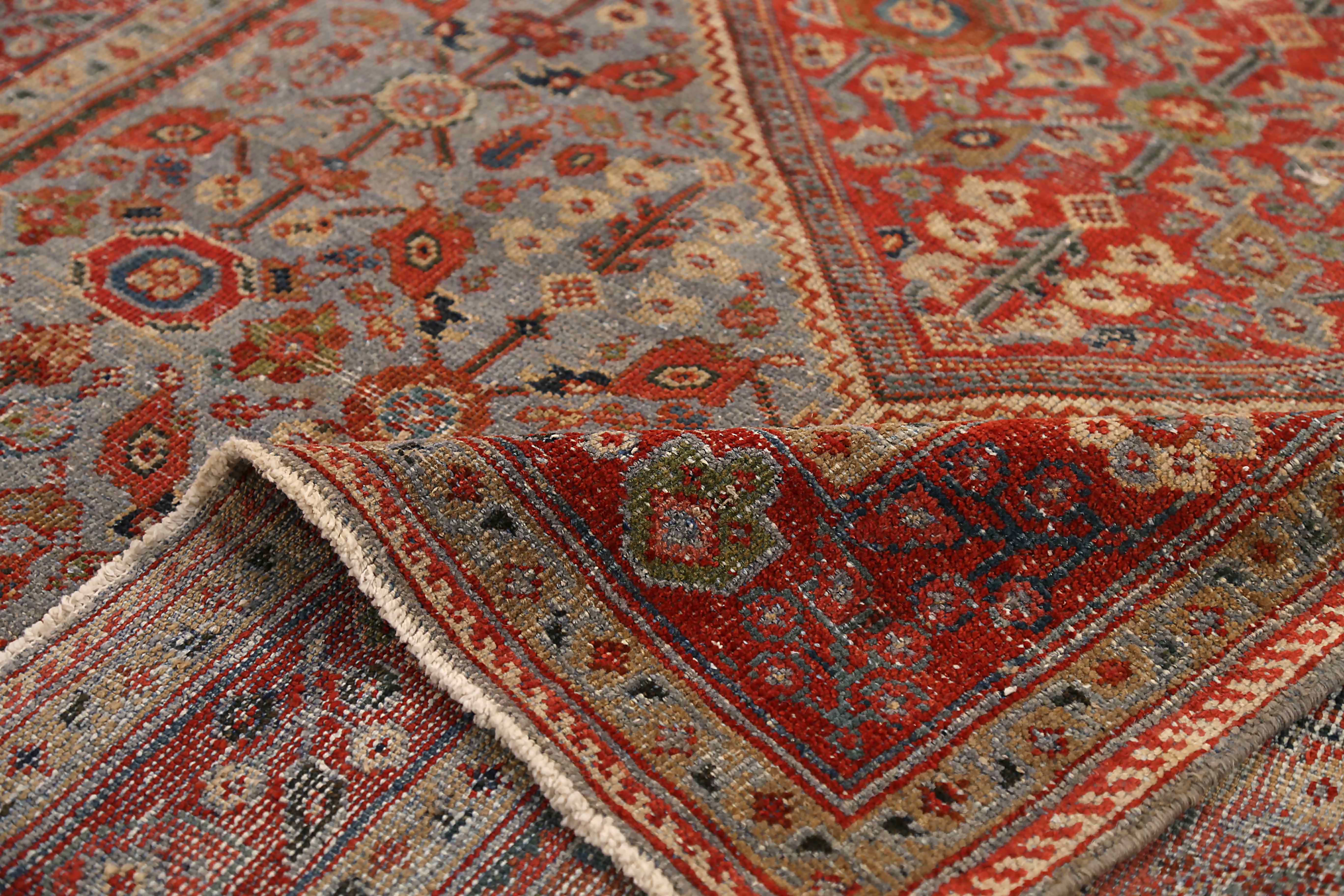 Thumbnail 6 for Antique Persian Meshkabad Transitional Rug 68081