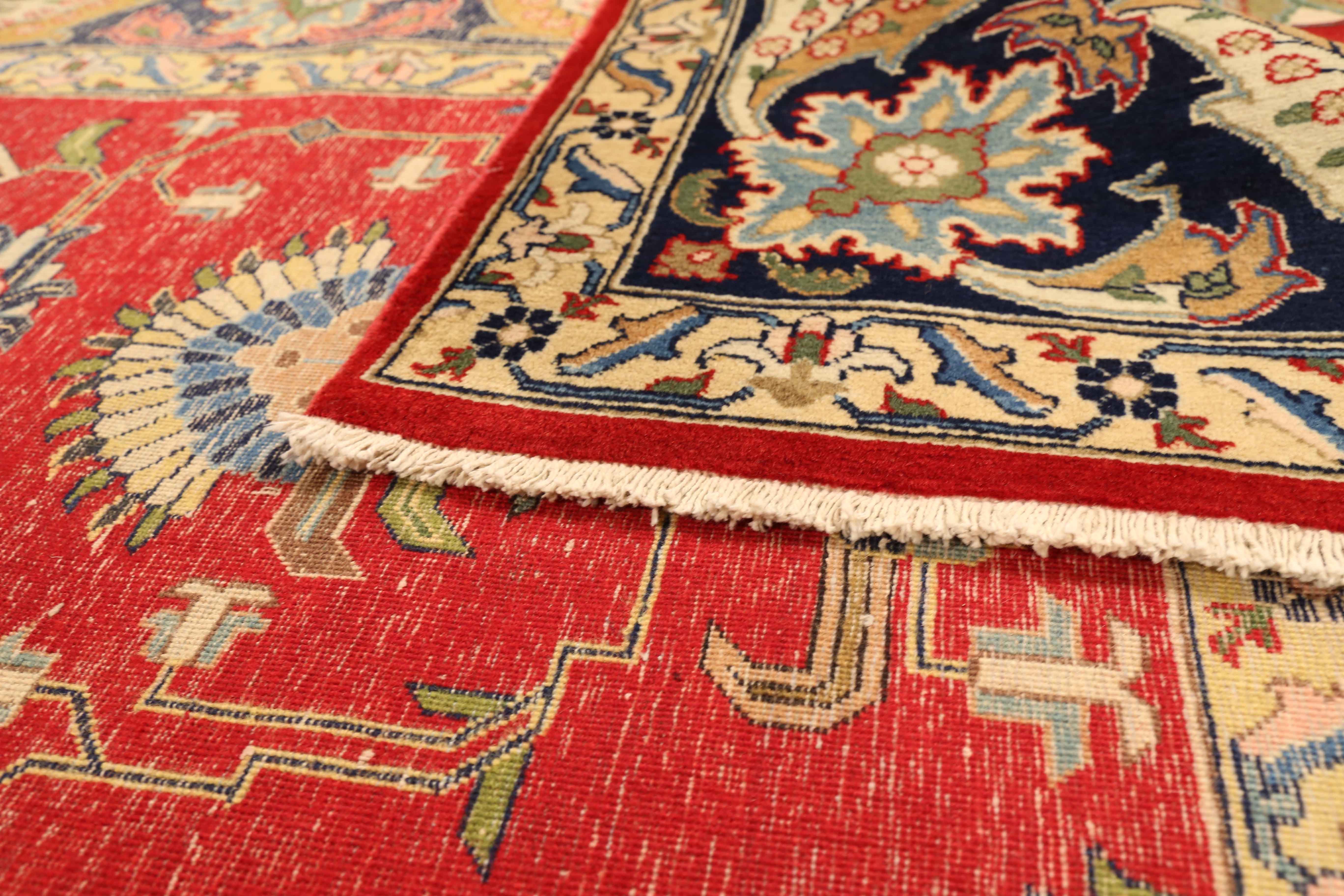 Thumbnail 4 for Antique Persian Tabriz Traditional Rug 72881