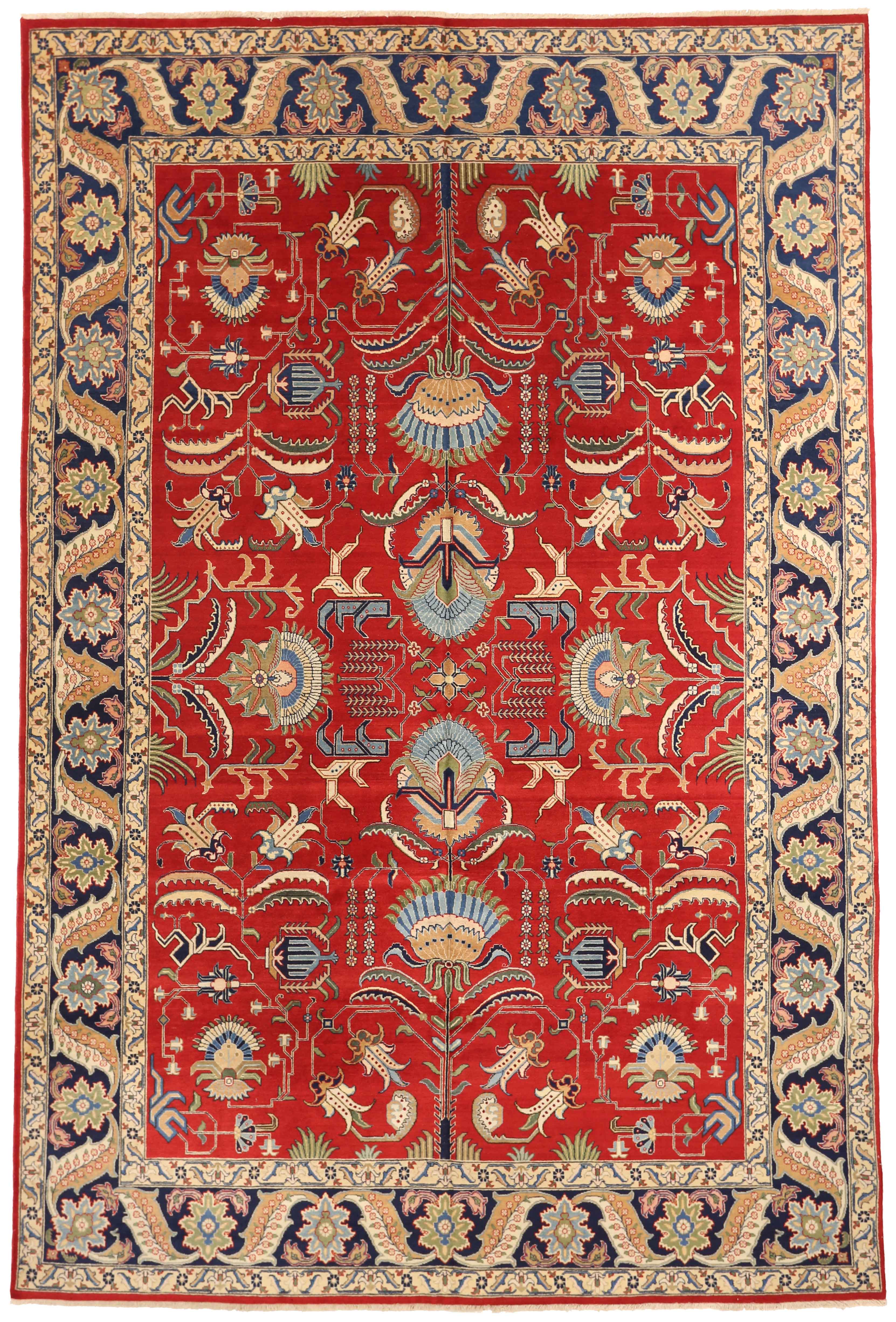 Thumbnail 2 for Antique Persian Tabriz Traditional Rug 72881