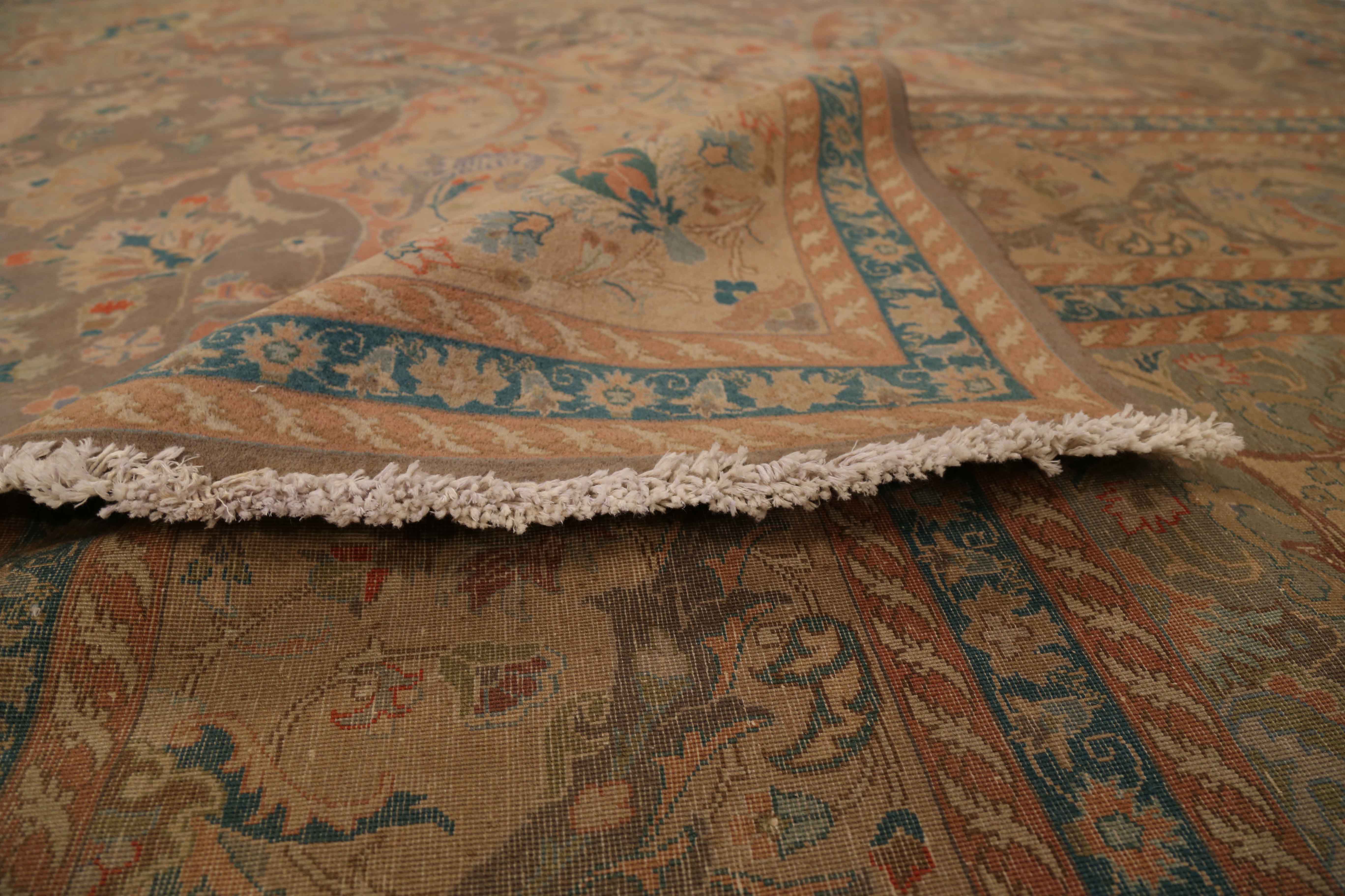 Thumbnail 2 for Antique Persian Tabriz Traditional Rug 72885