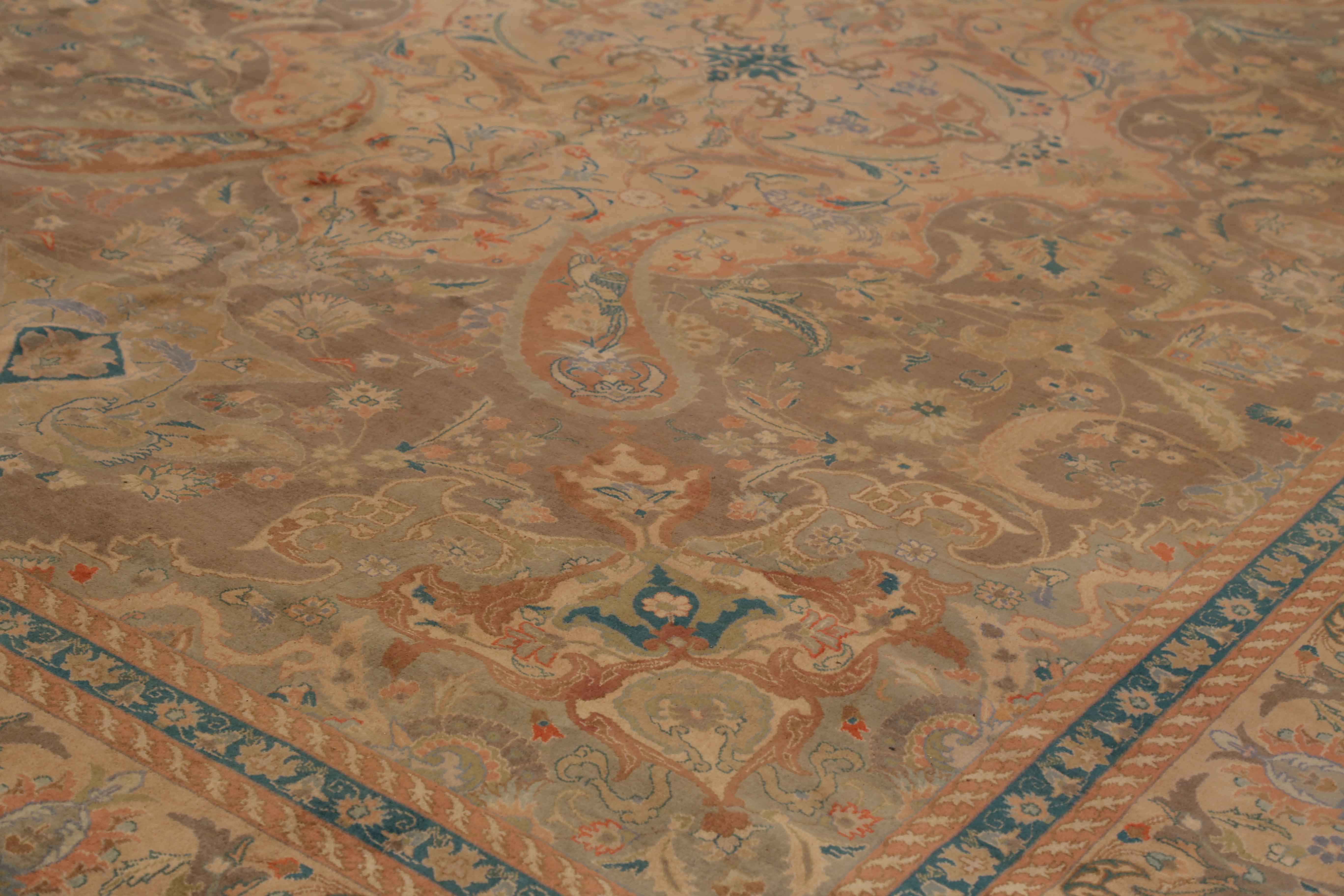 Thumbnail 5 for Antique Persian Tabriz Traditional Rug 72885