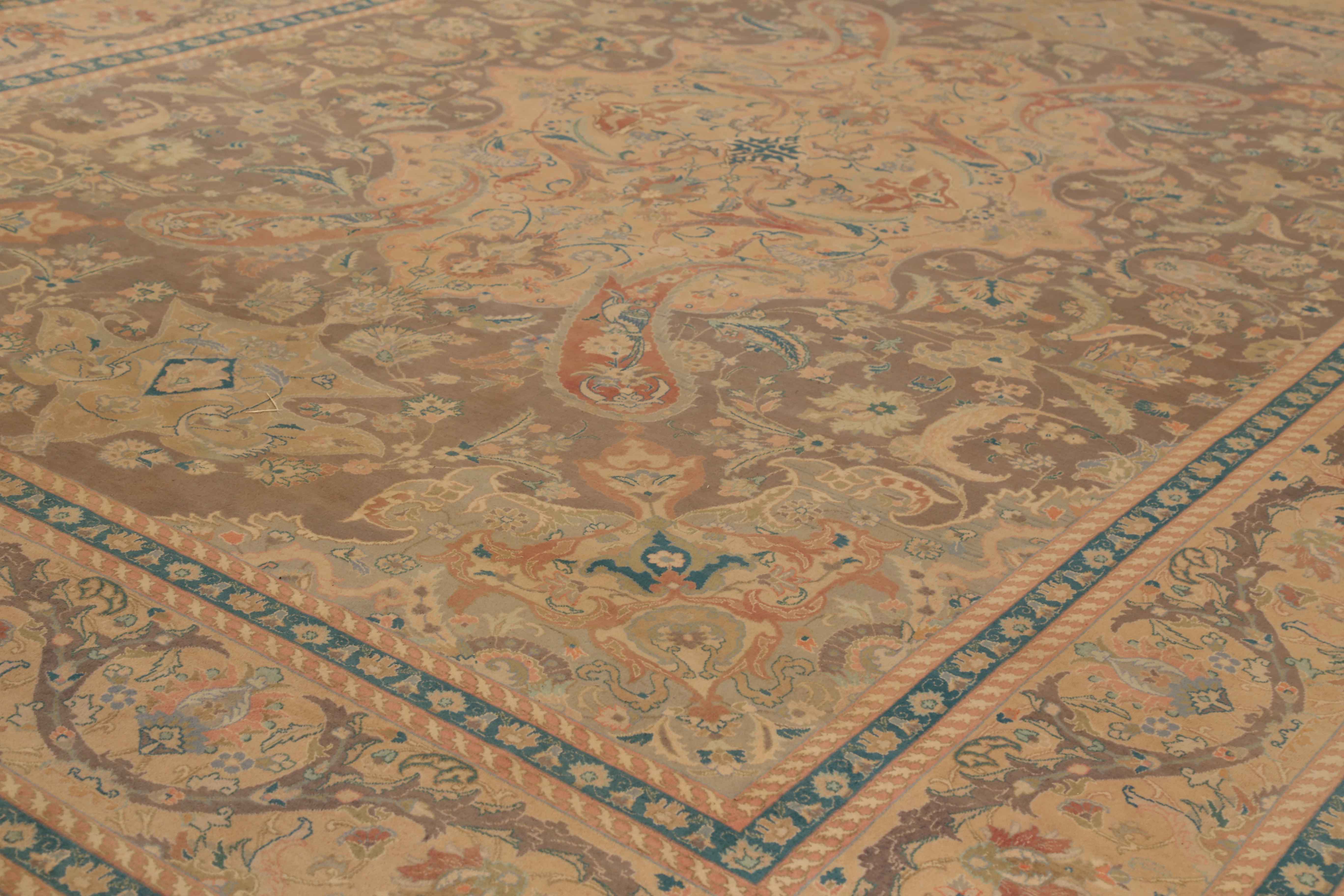 Thumbnail 3 for Antique Persian Tabriz Traditional Rug 72886