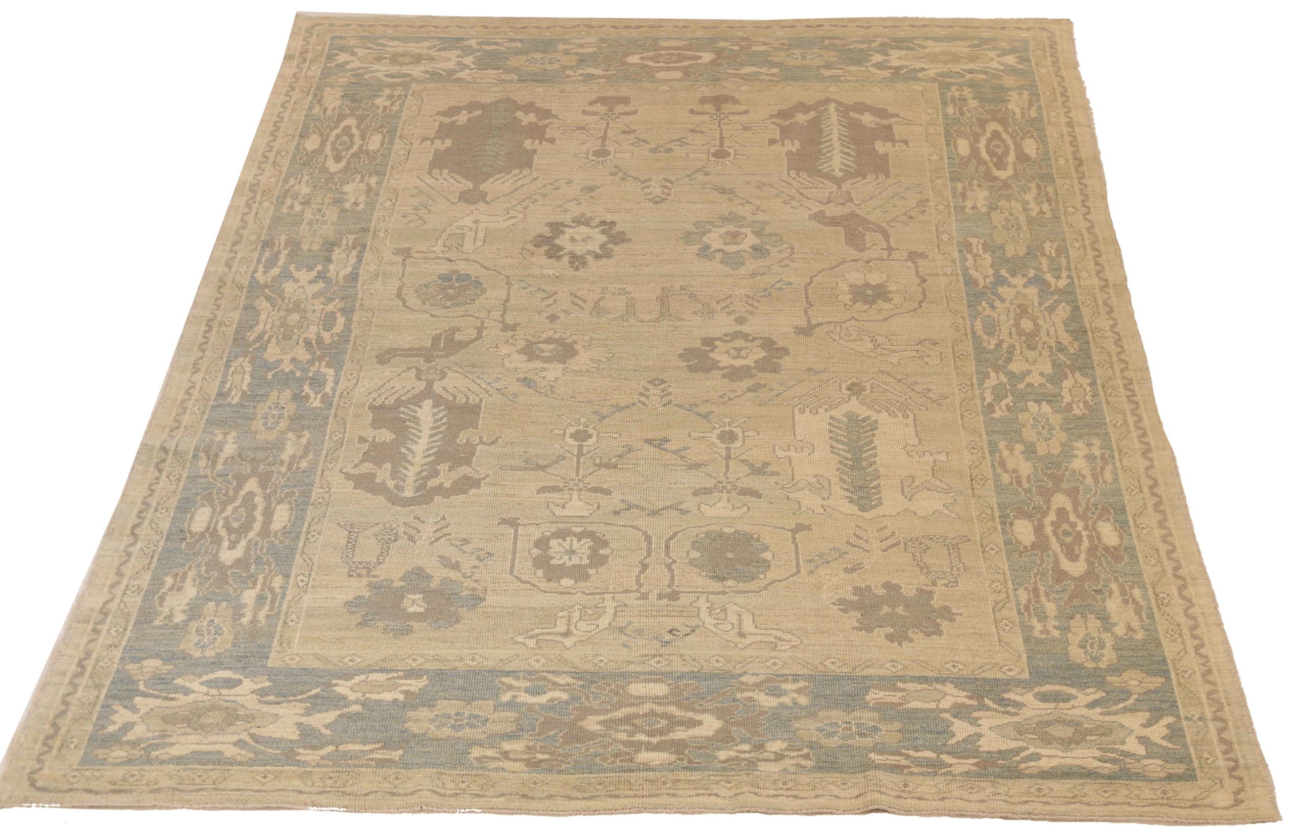 Thumbnail 8 for Persian Oushak Traditional Rug 68068