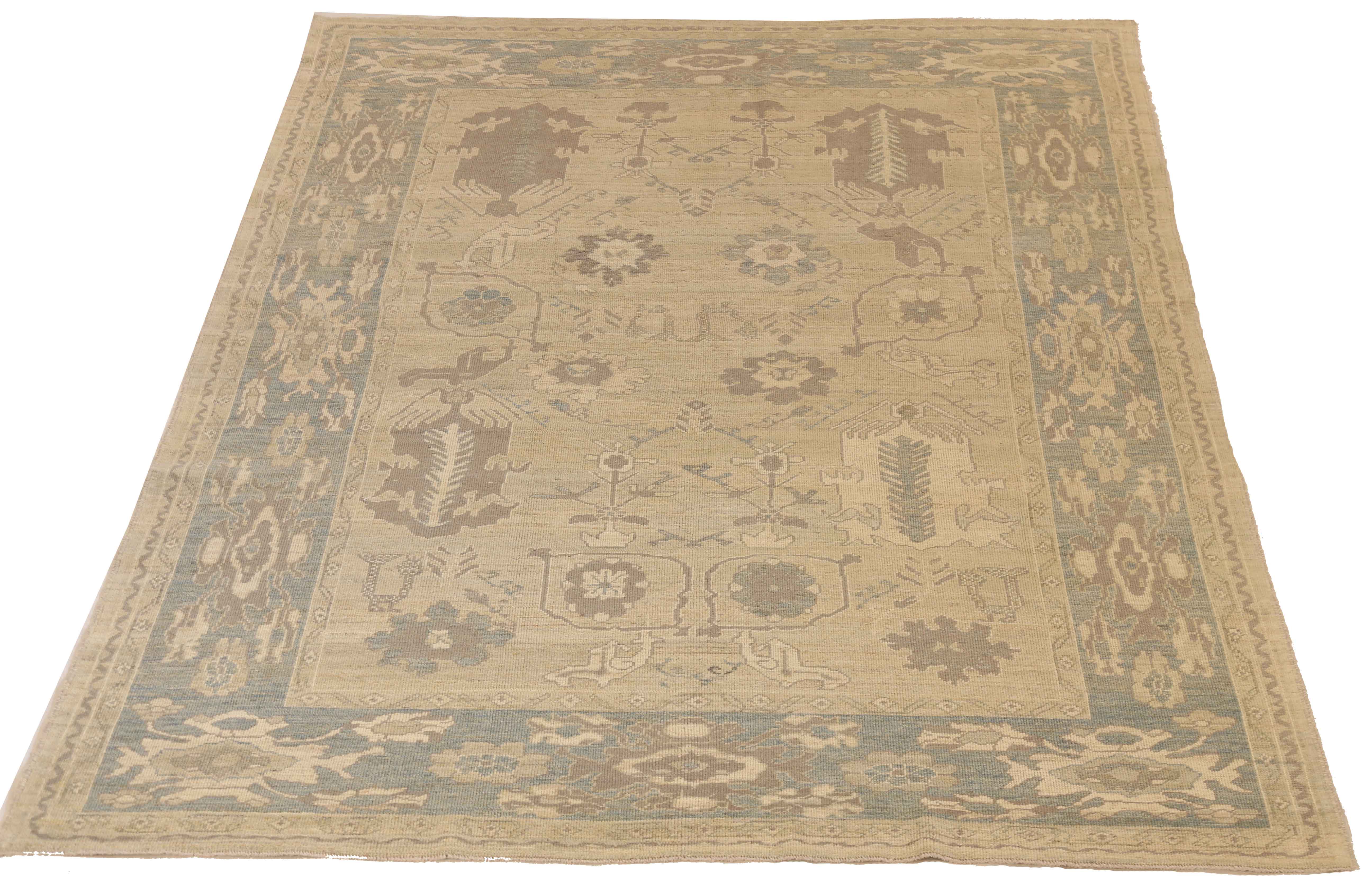 Thumbnail 5 for Persian Oushak Traditional Rug 68068