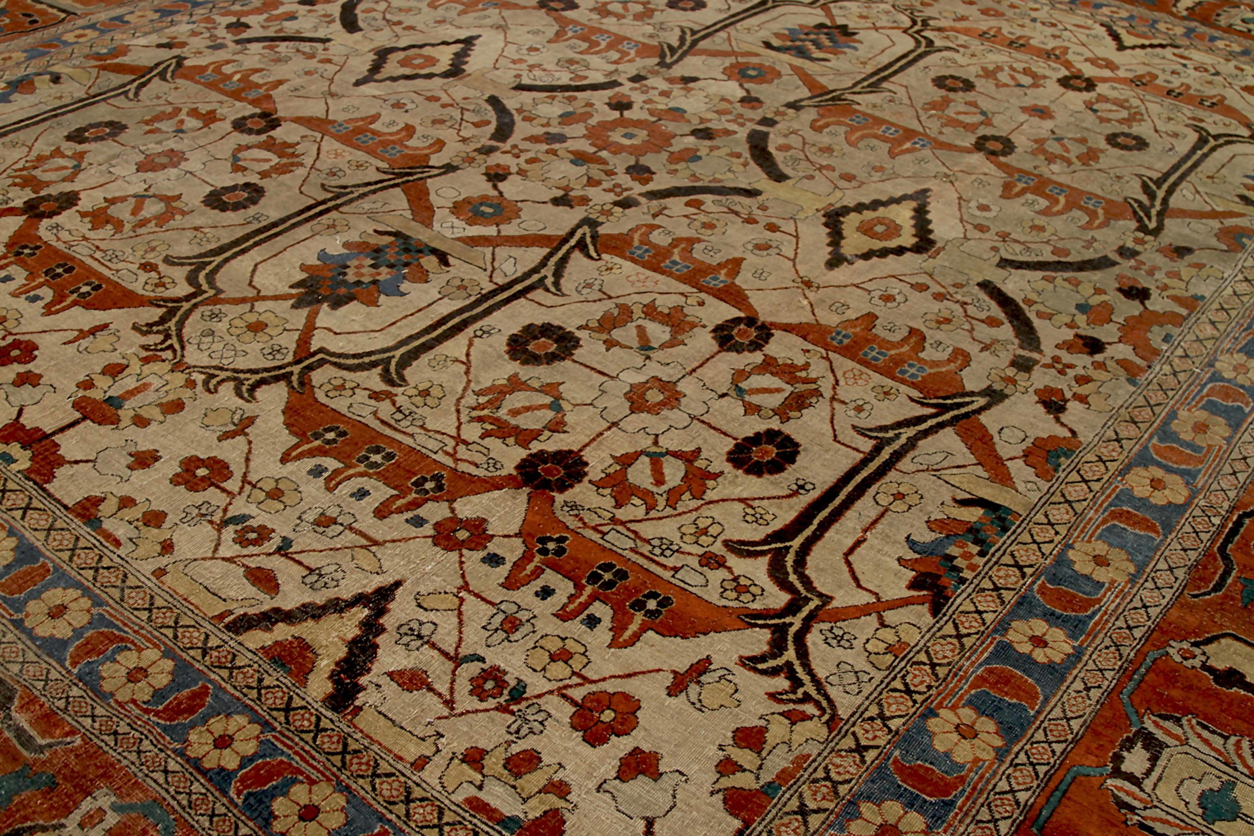 Thumbnail 7 for Antique Persian Tabriz Traditional Rug 92118