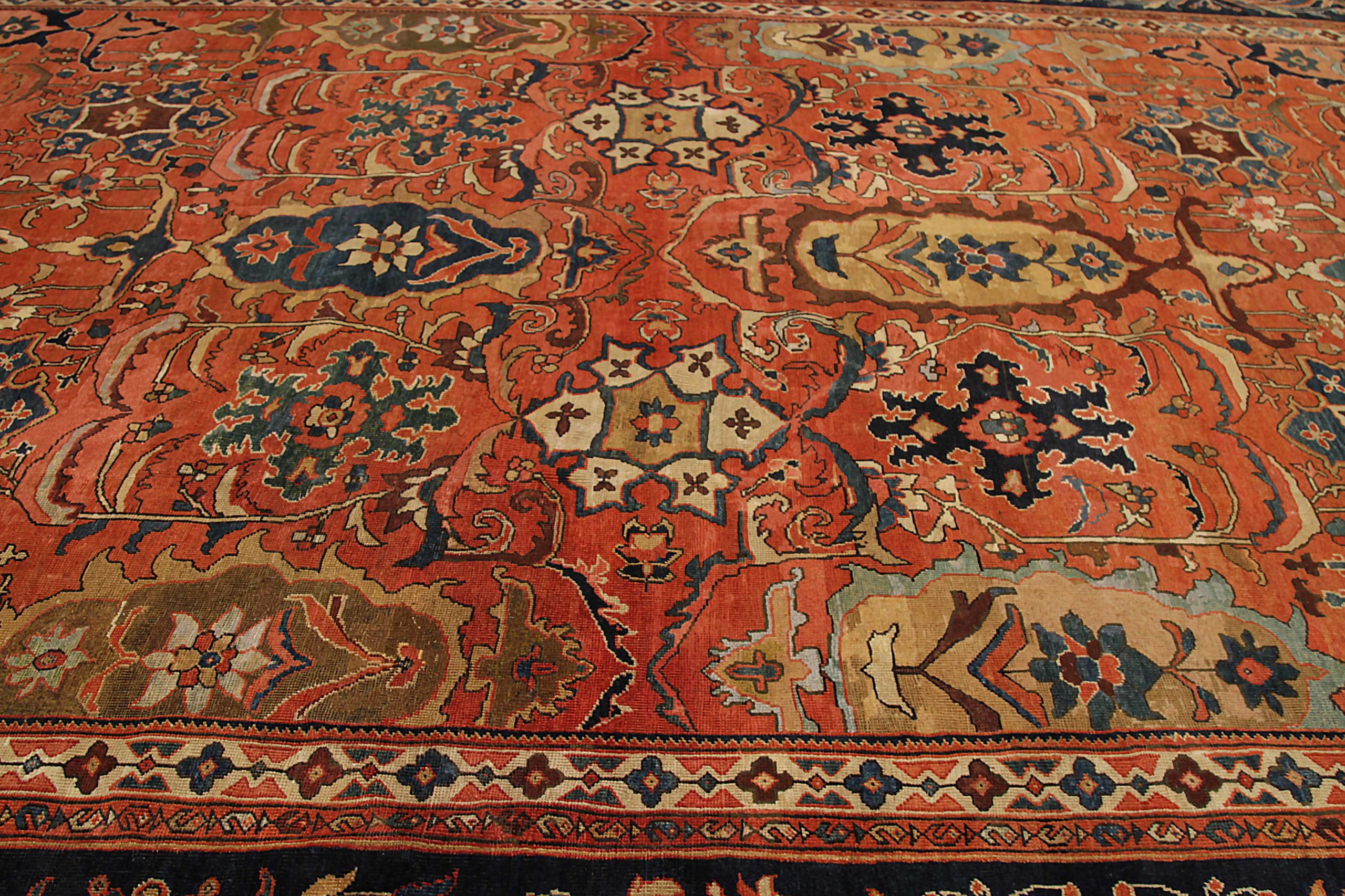 Thumbnail 4 for Antique Persian Sultanabad Traditional Rug 92121