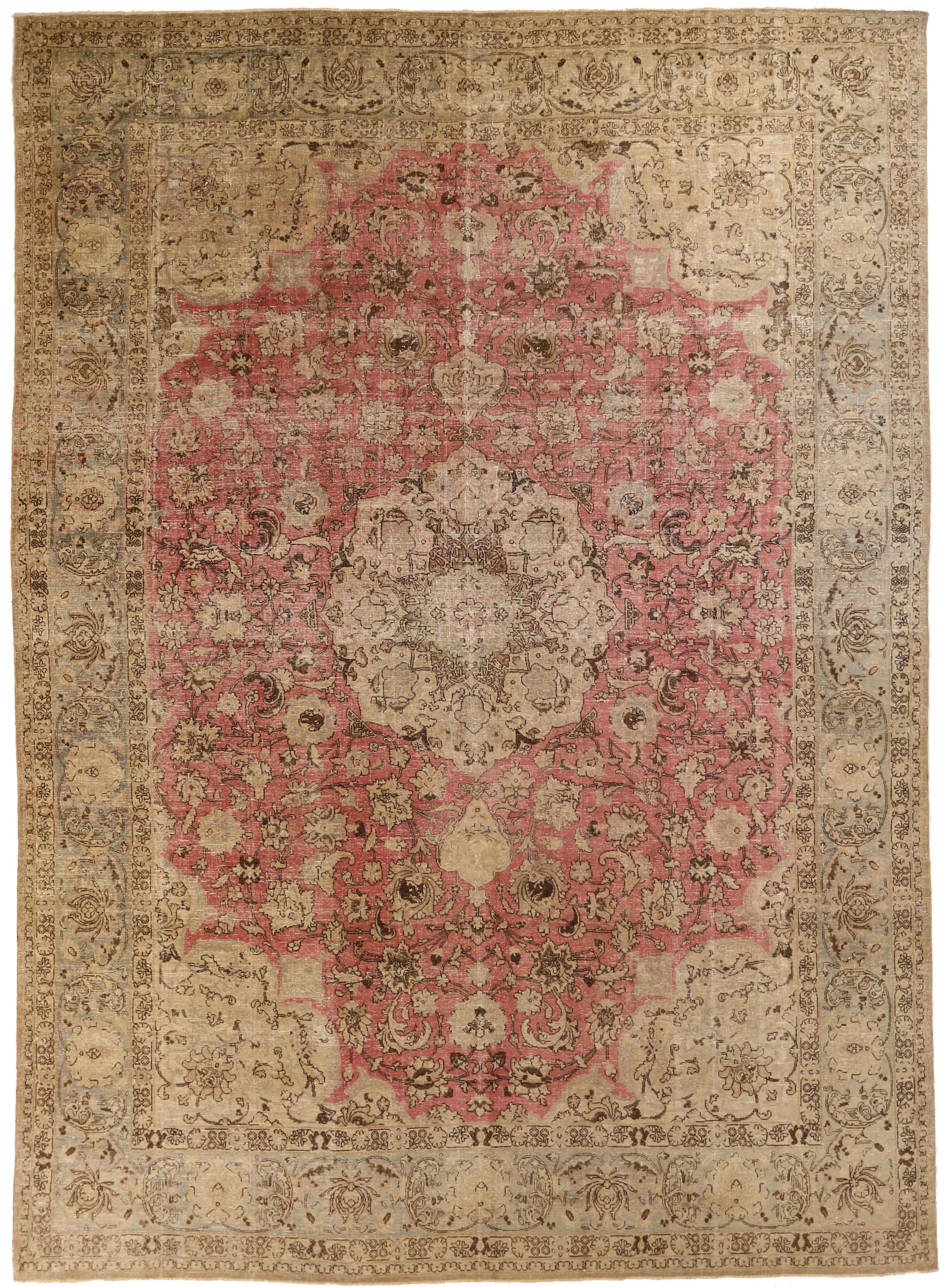 Thumbnail 5 for Antique Persian Tabriz Transitional Rug 68193