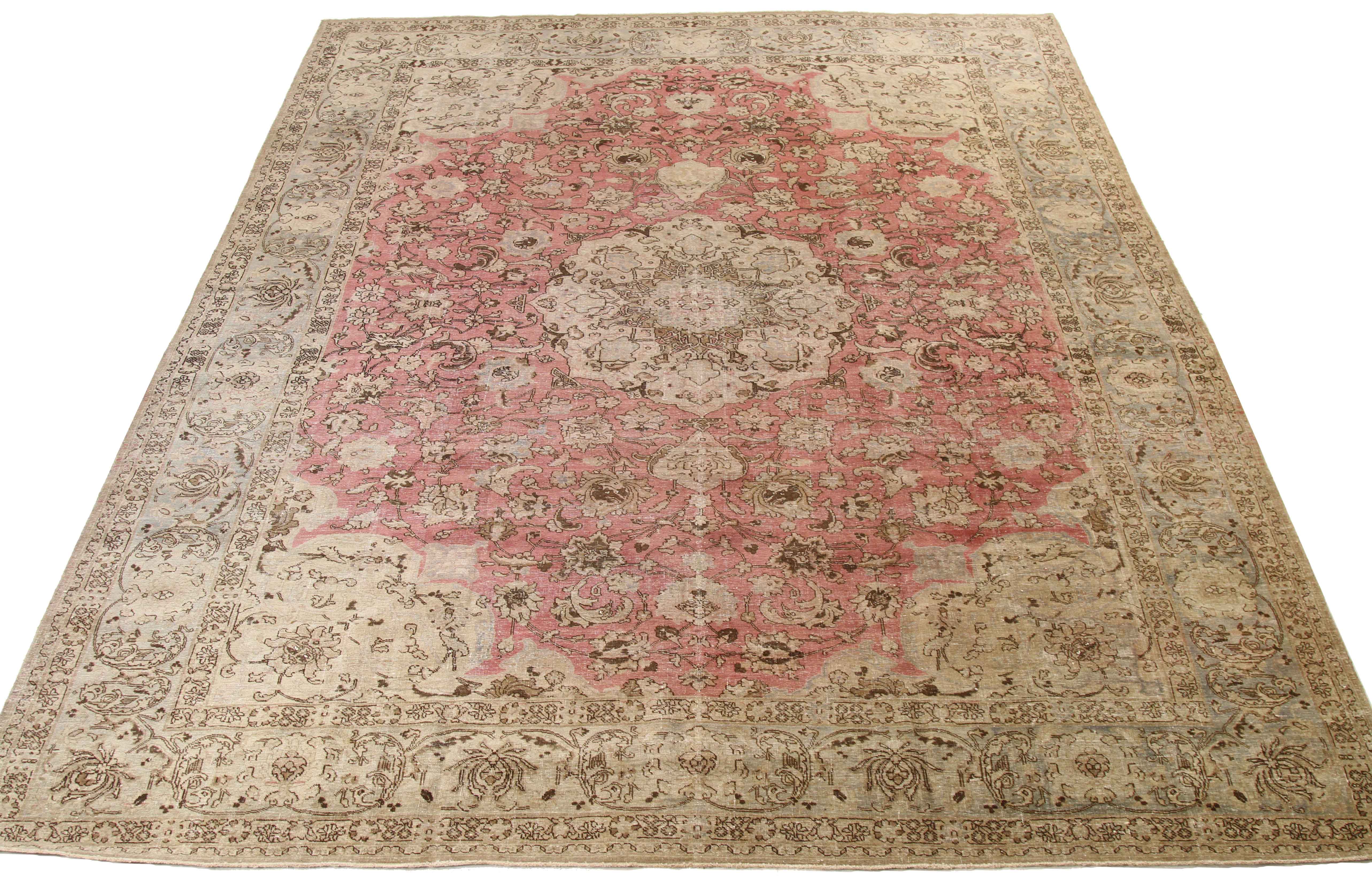 Thumbnail 3 for Antique Persian Tabriz Transitional Rug 68193