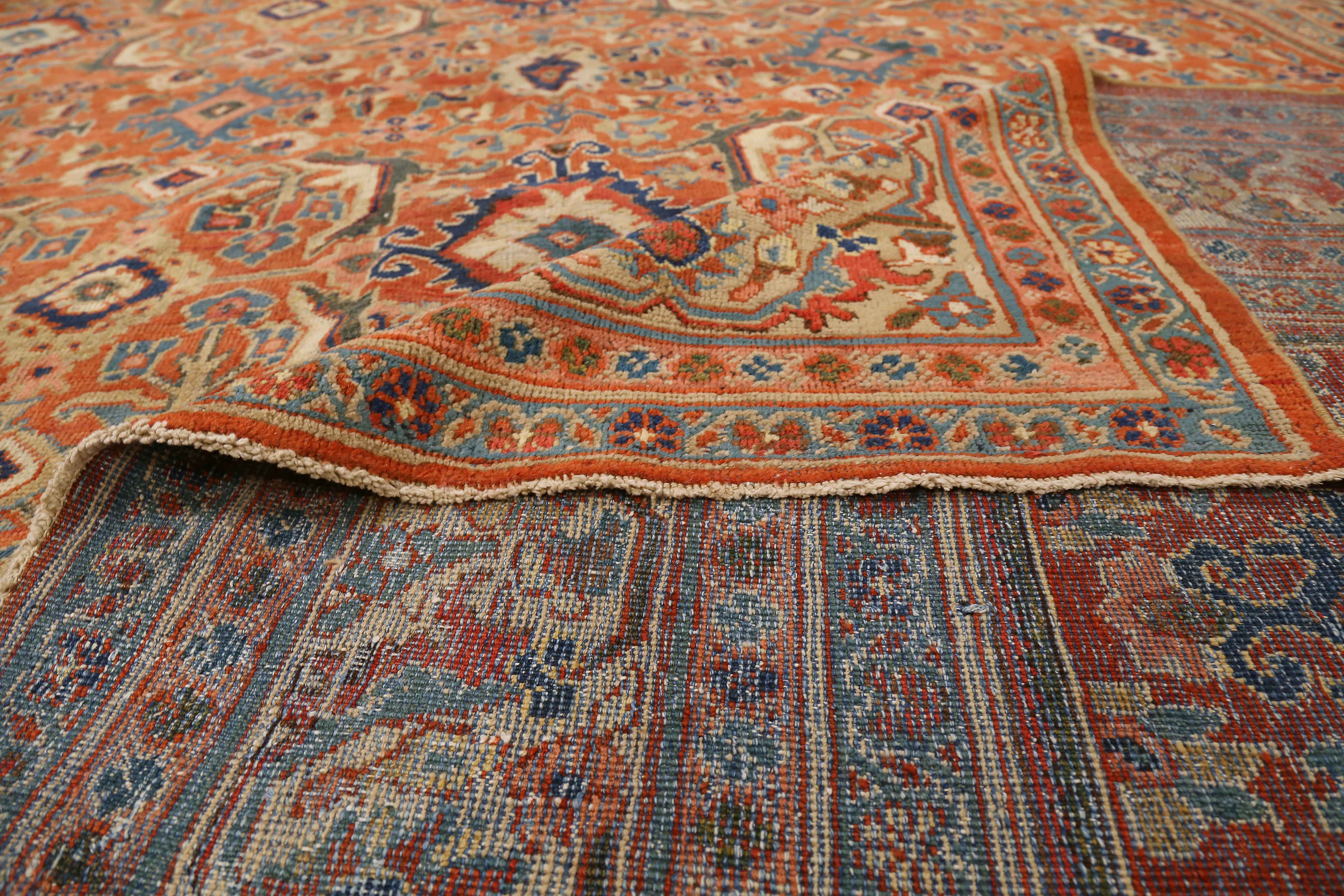 Thumbnail 3 for Antique Persian Sultanabad Traditional Rug 72962