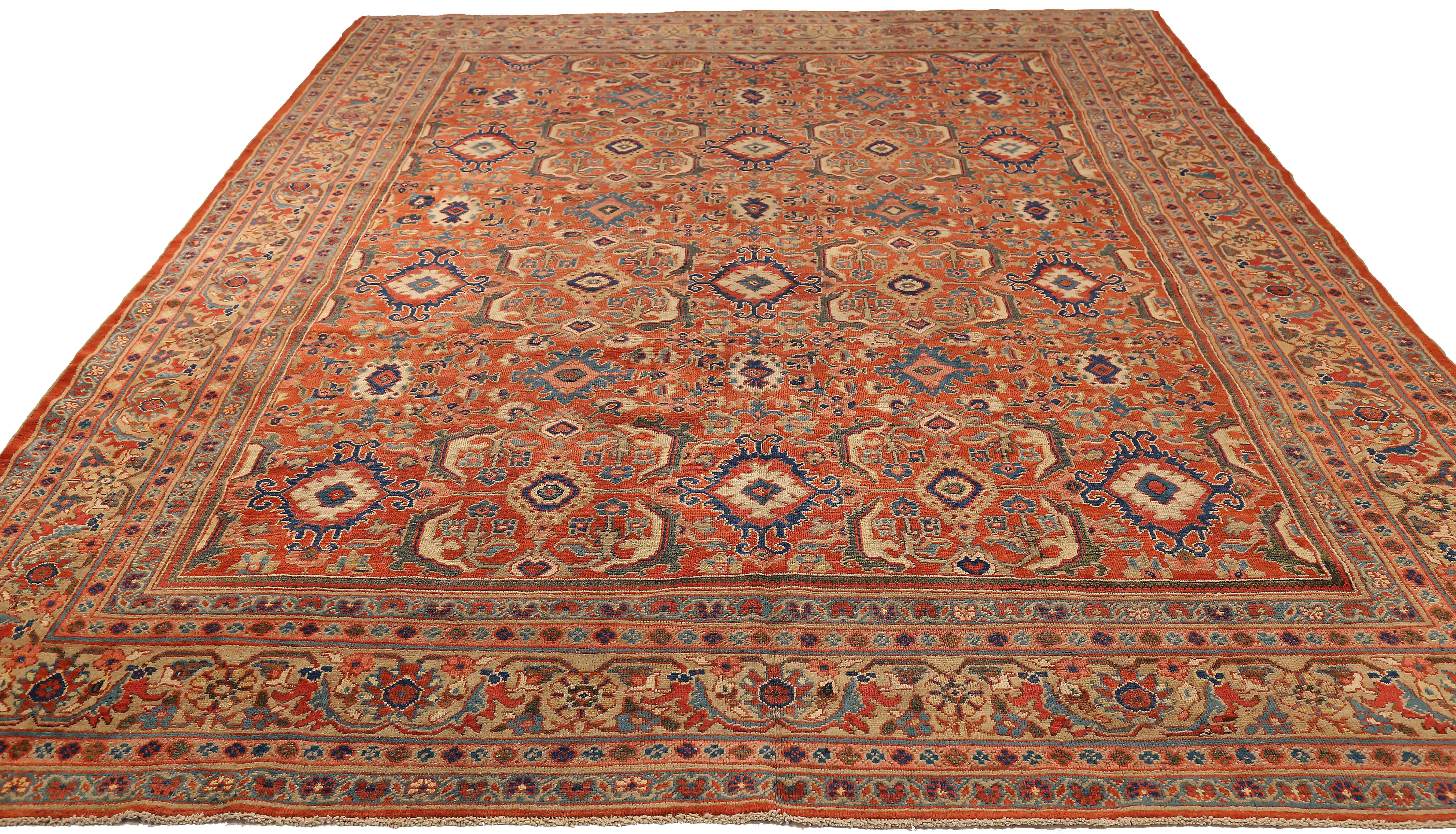 Thumbnail 2 for Antique Persian Sultanabad Traditional Rug 72962