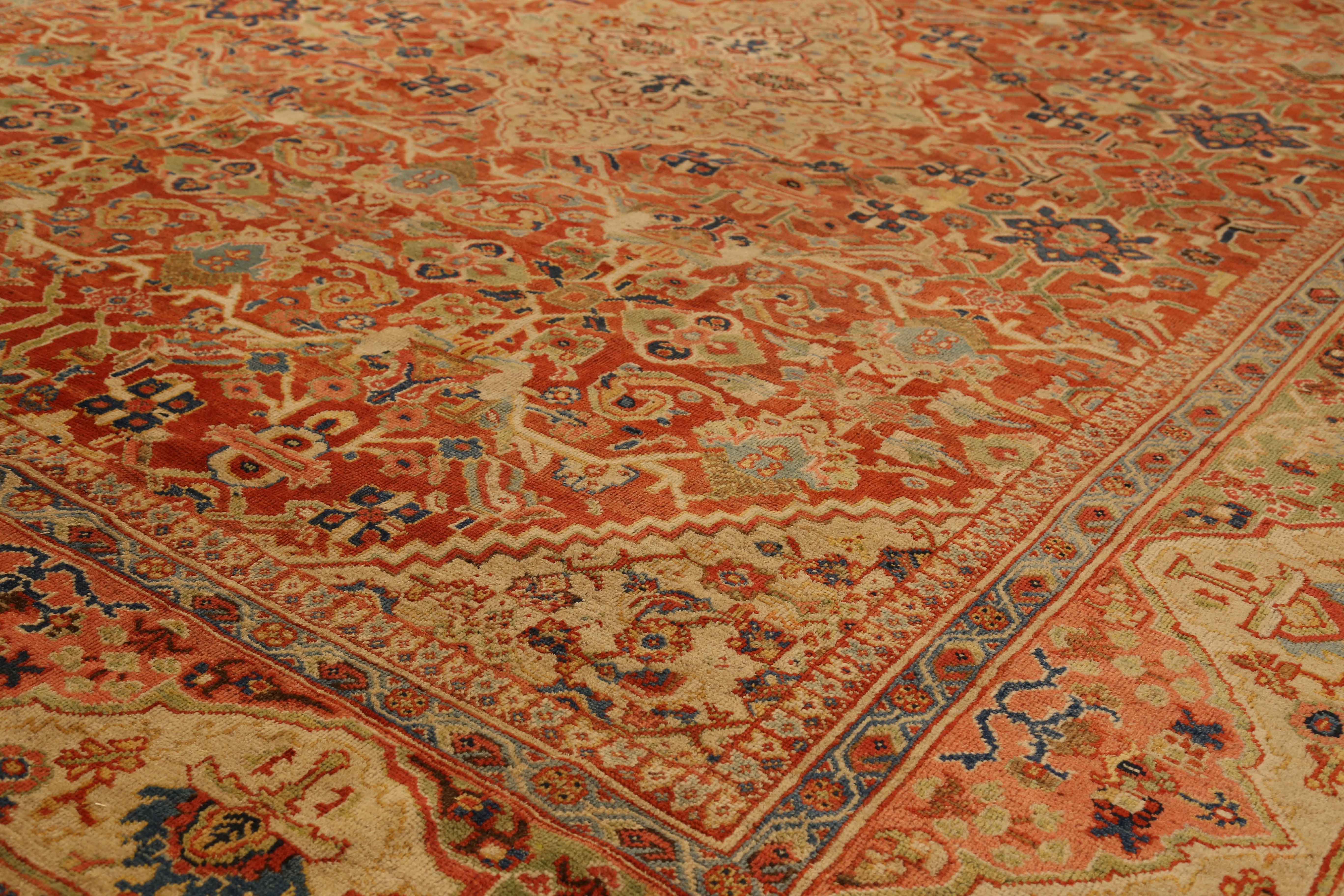 Thumbnail 3 for Antique Persian Sultanabad Traditional Rug 72990