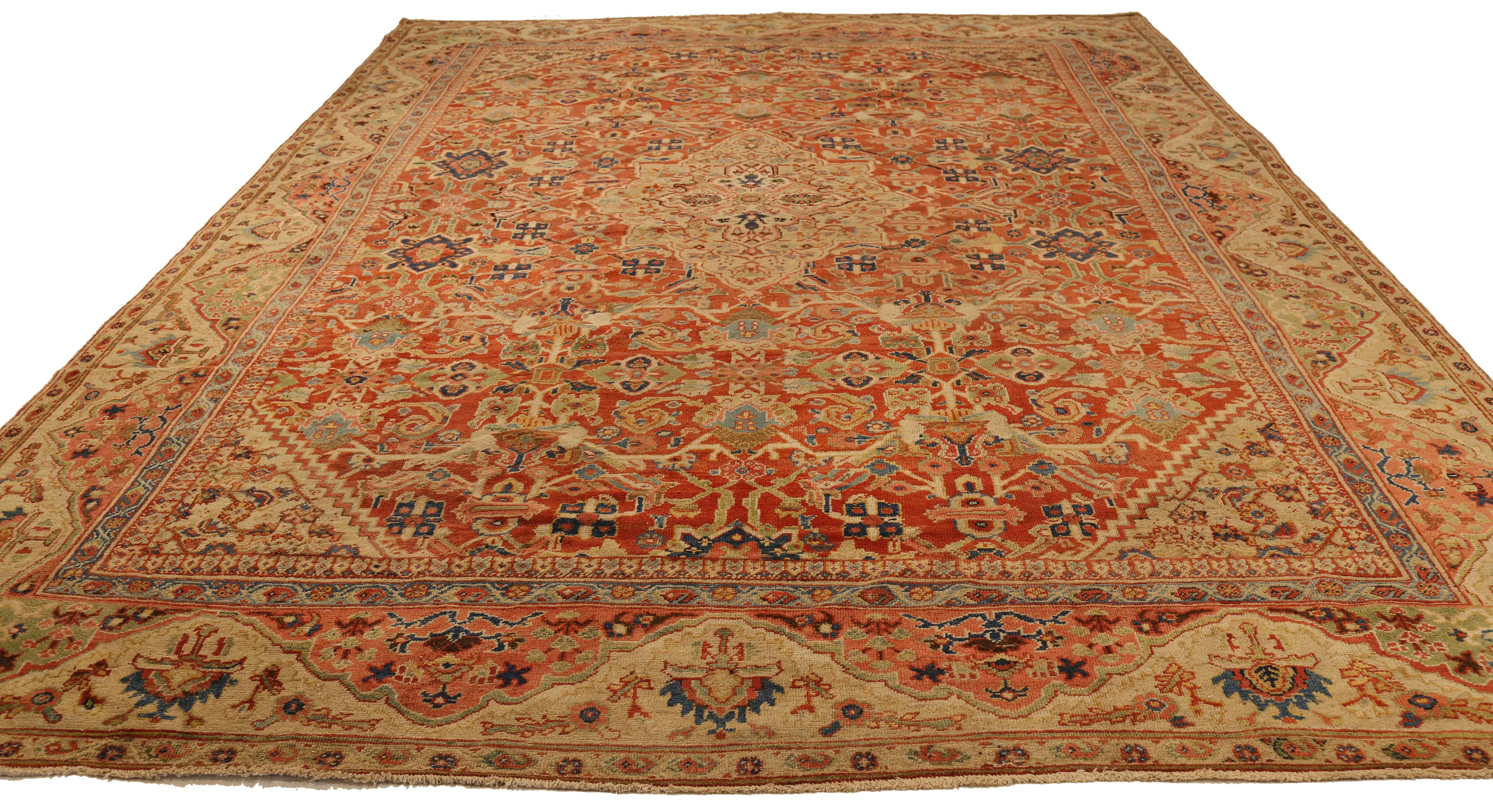 Thumbnail 2 for Antique Persian Sultanabad Traditional Rug 72990
