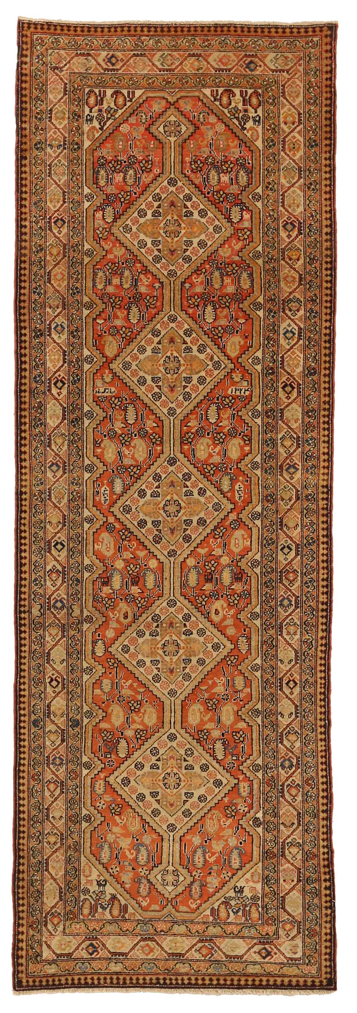Thumbnail 9 for Antique Persian Malayer Traditional Rug 72978