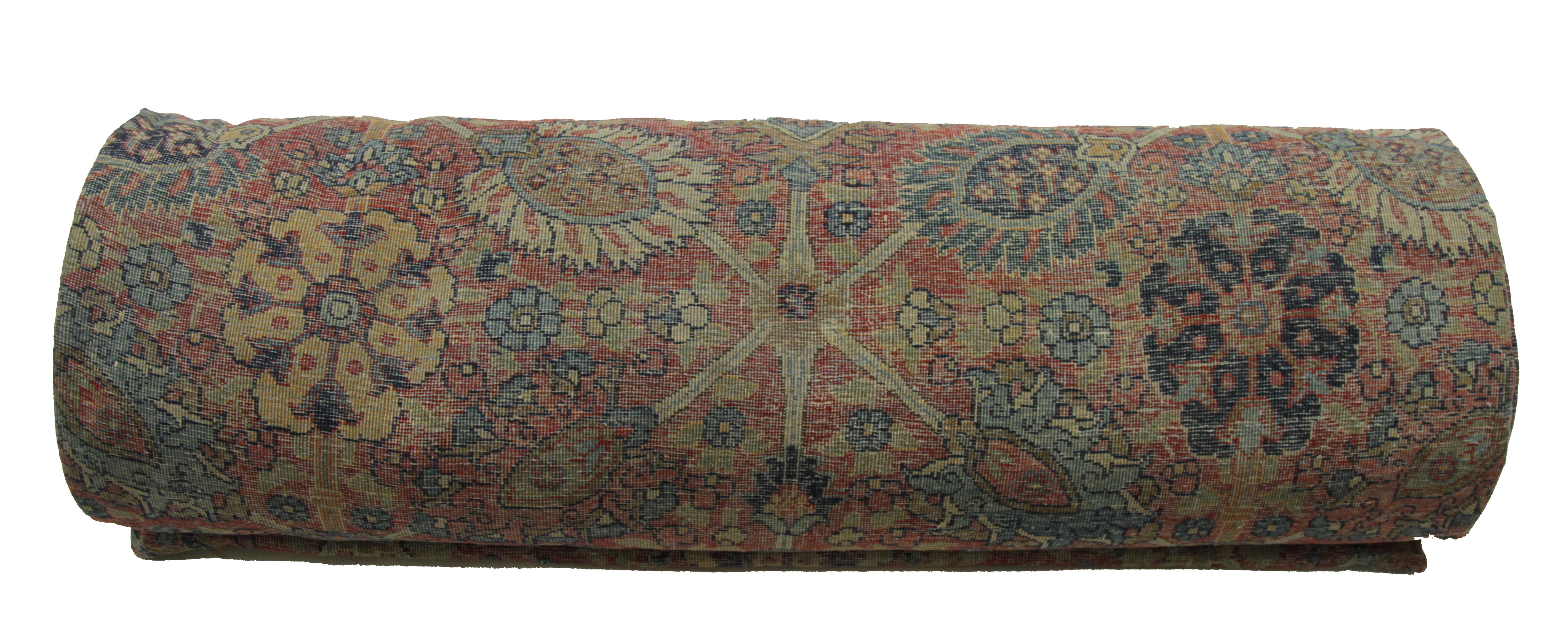 Thumbnail 7 for Antique Persian Tabriz Traditional Rug 73061