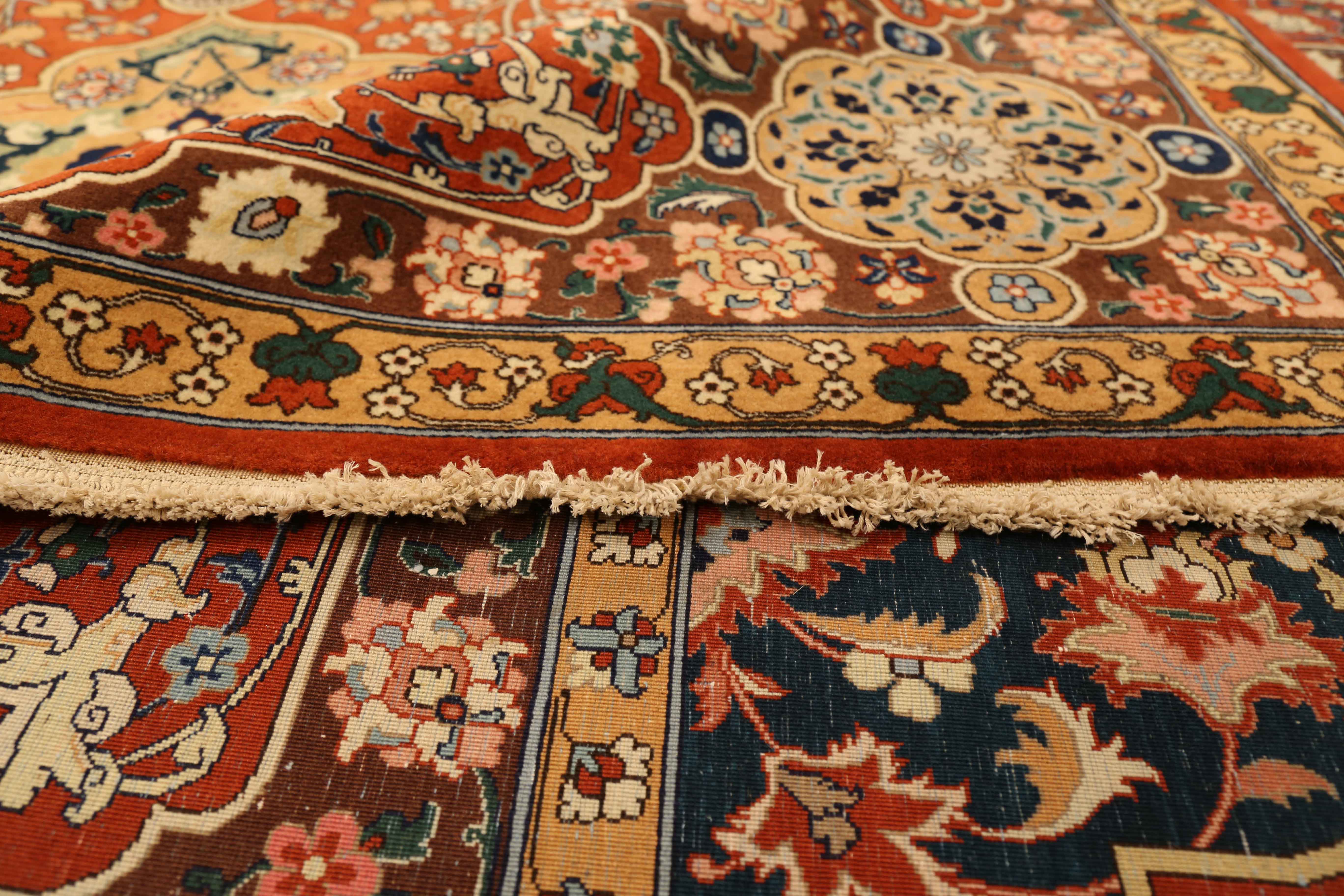 Thumbnail 5 for Antique Persian Tabriz Traditional Rug 73063