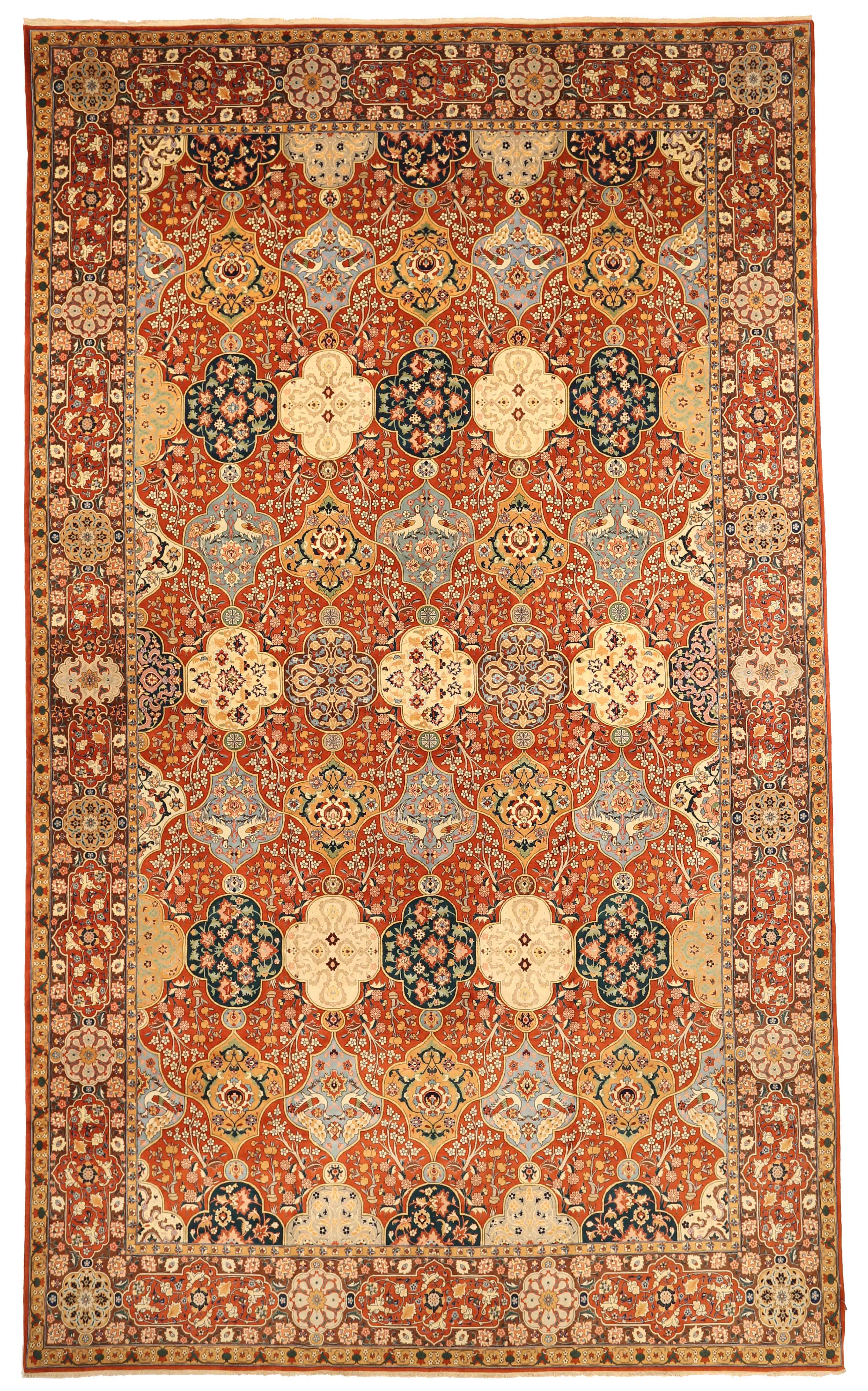 Thumbnail 2 for Antique Persian Tabriz Traditional Rug 73063