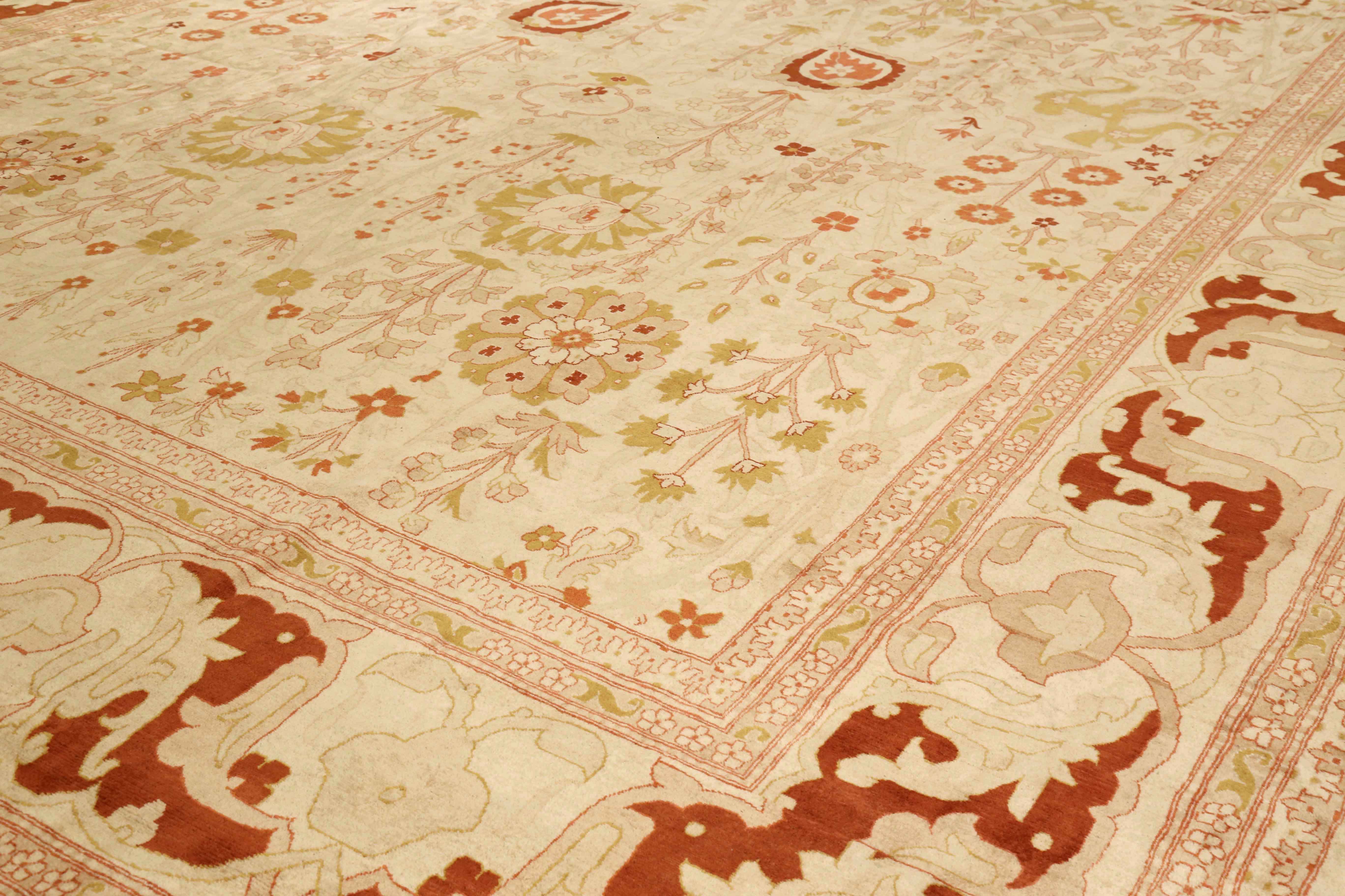 Thumbnail 6 for Antique Persian Tabriz Transitional Rug 73006