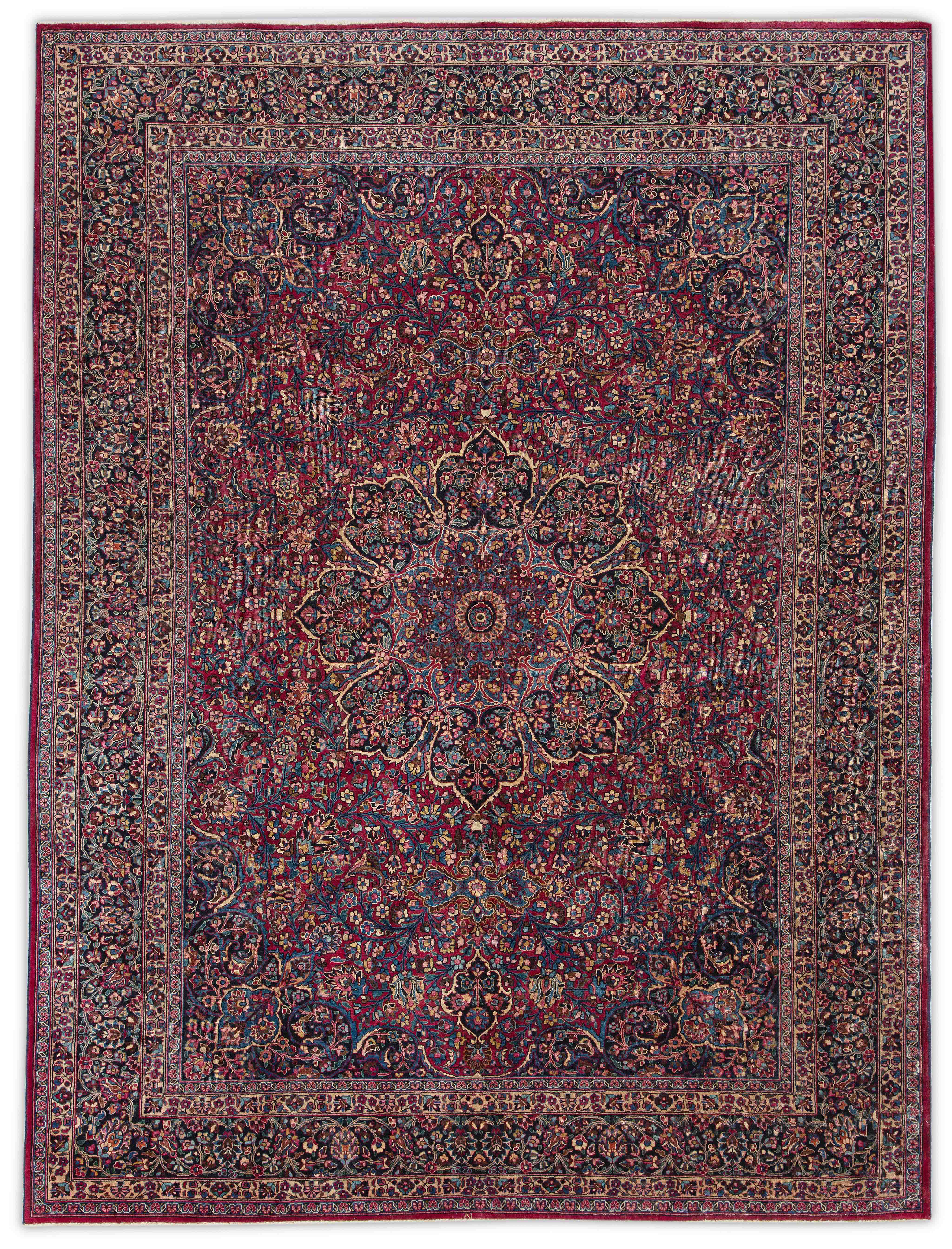 Thumbnail 2 for Antique Persian Mashad Traditional Rug 88792