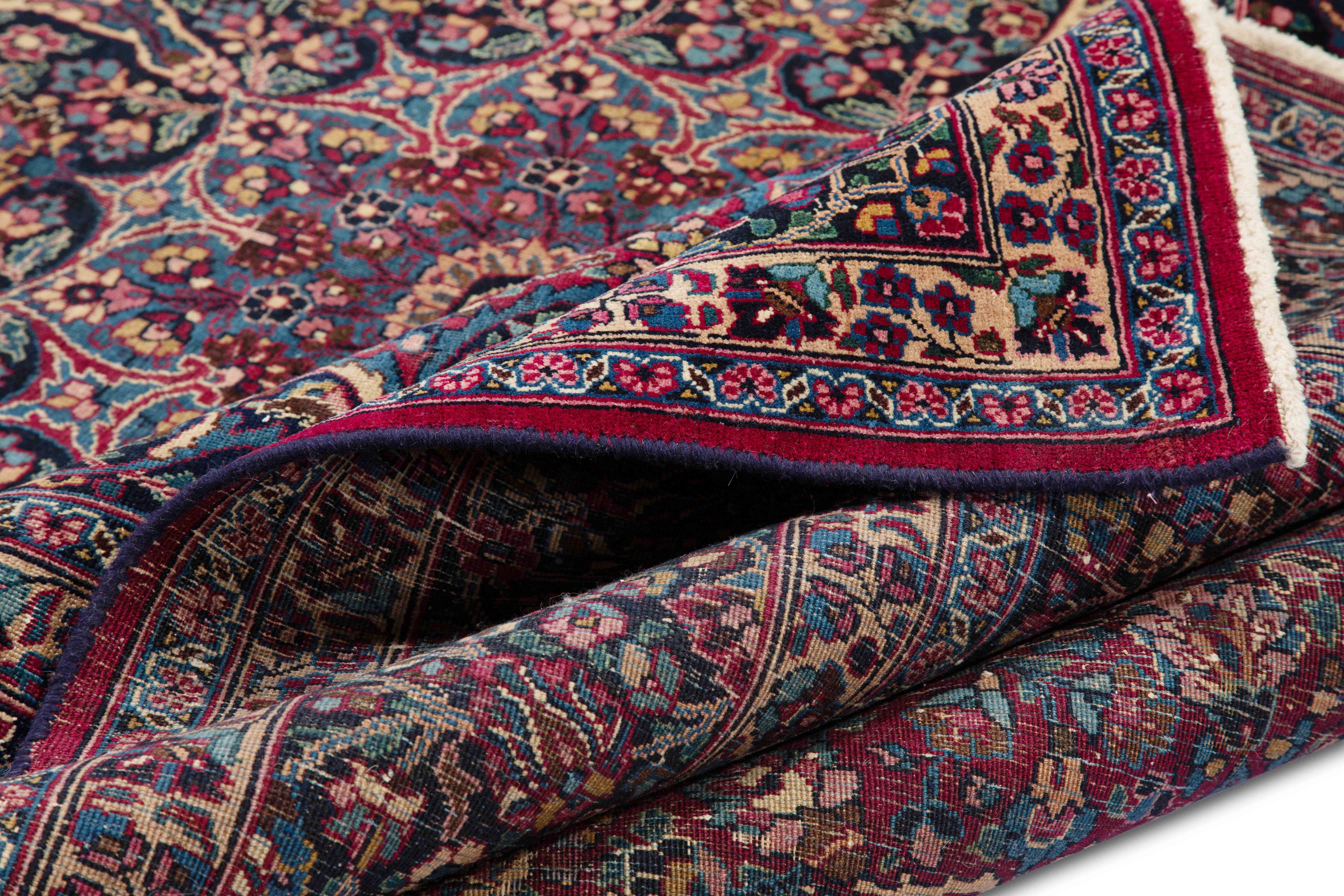 Thumbnail 5 for Antique Persian Mashad Traditional Rug 88792