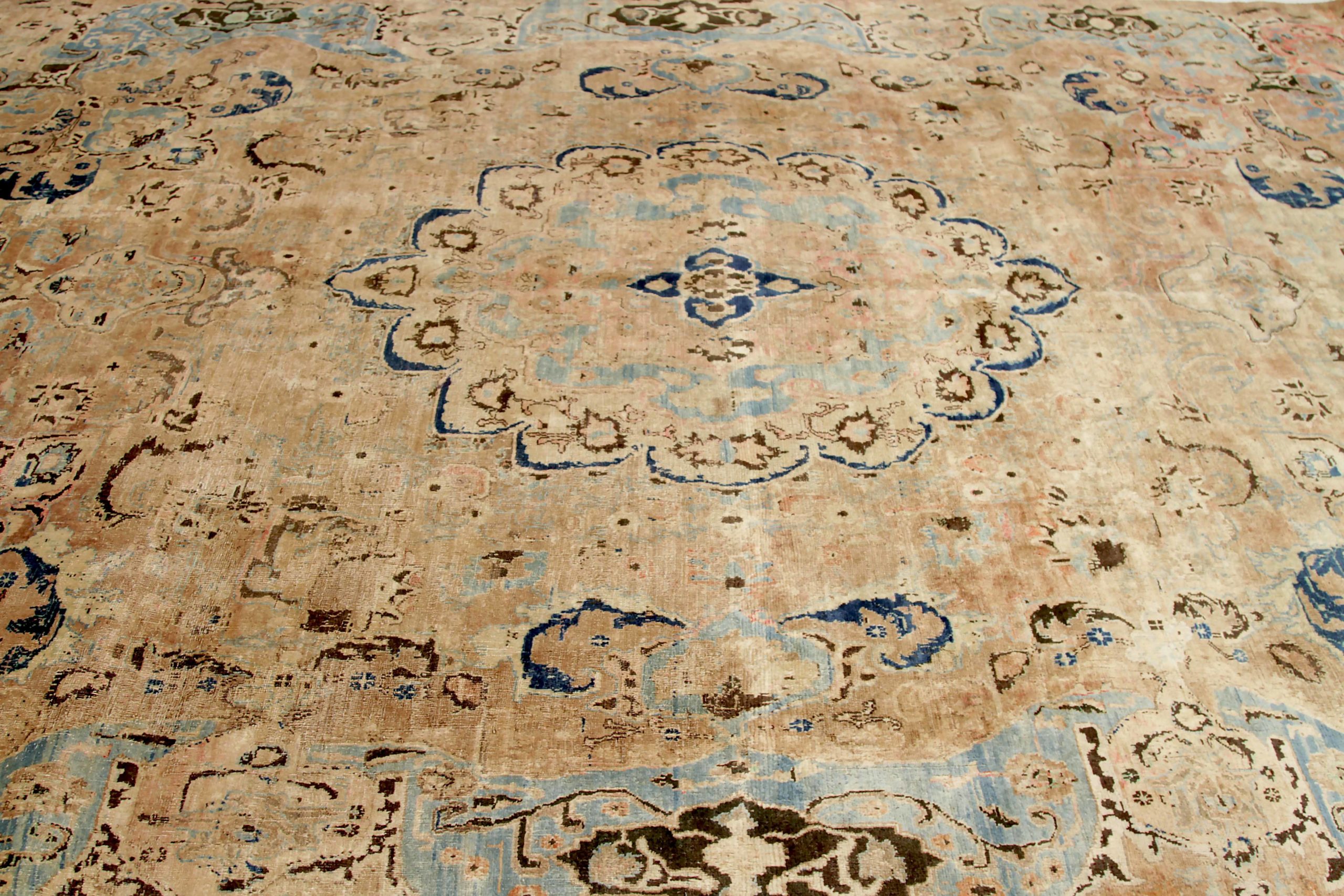 Thumbnail 4 for Antique Persian Mashad Transitional Rug 88793