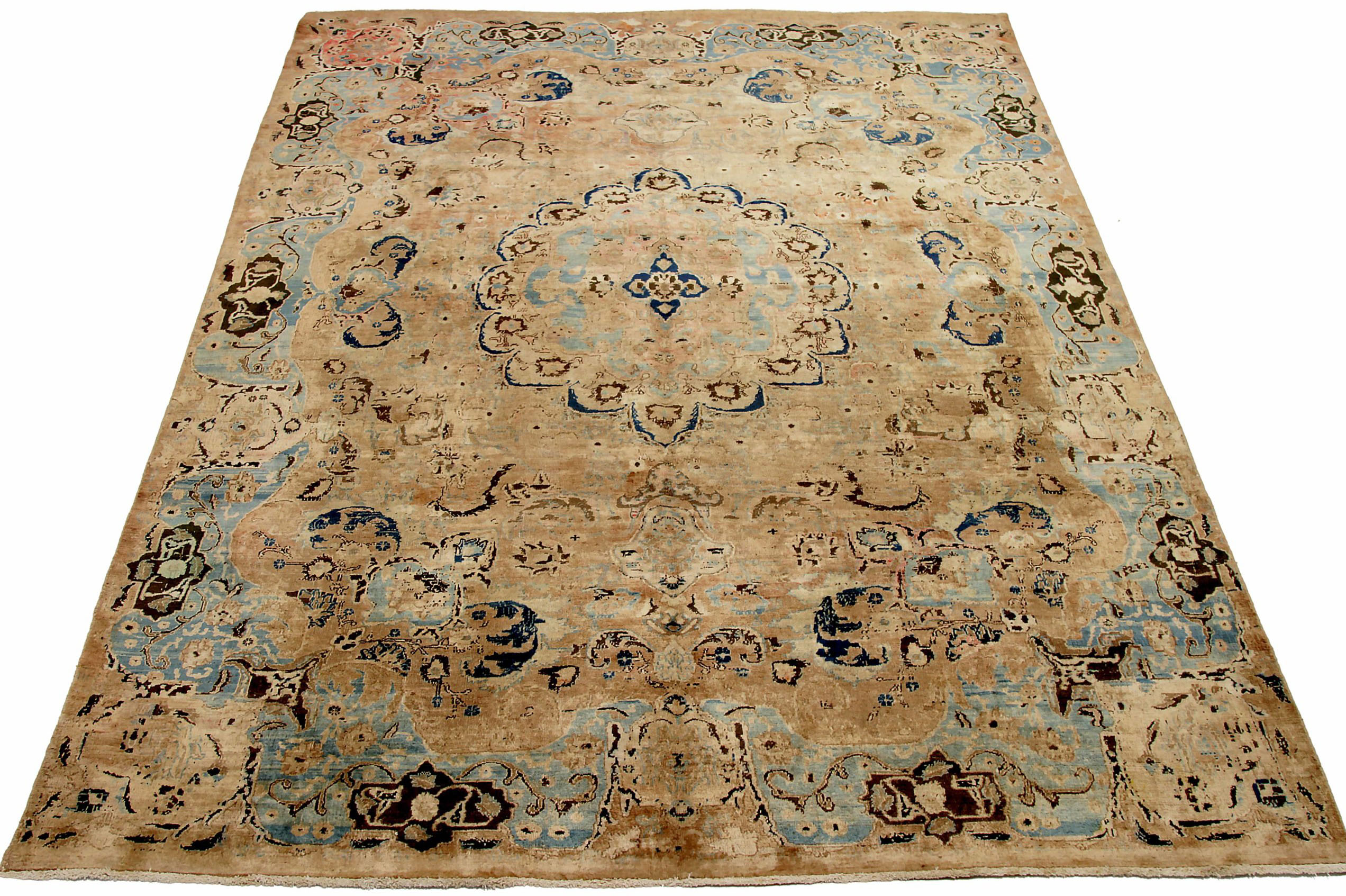 Thumbnail 2 for Antique Persian Mashad Transitional Rug 88793