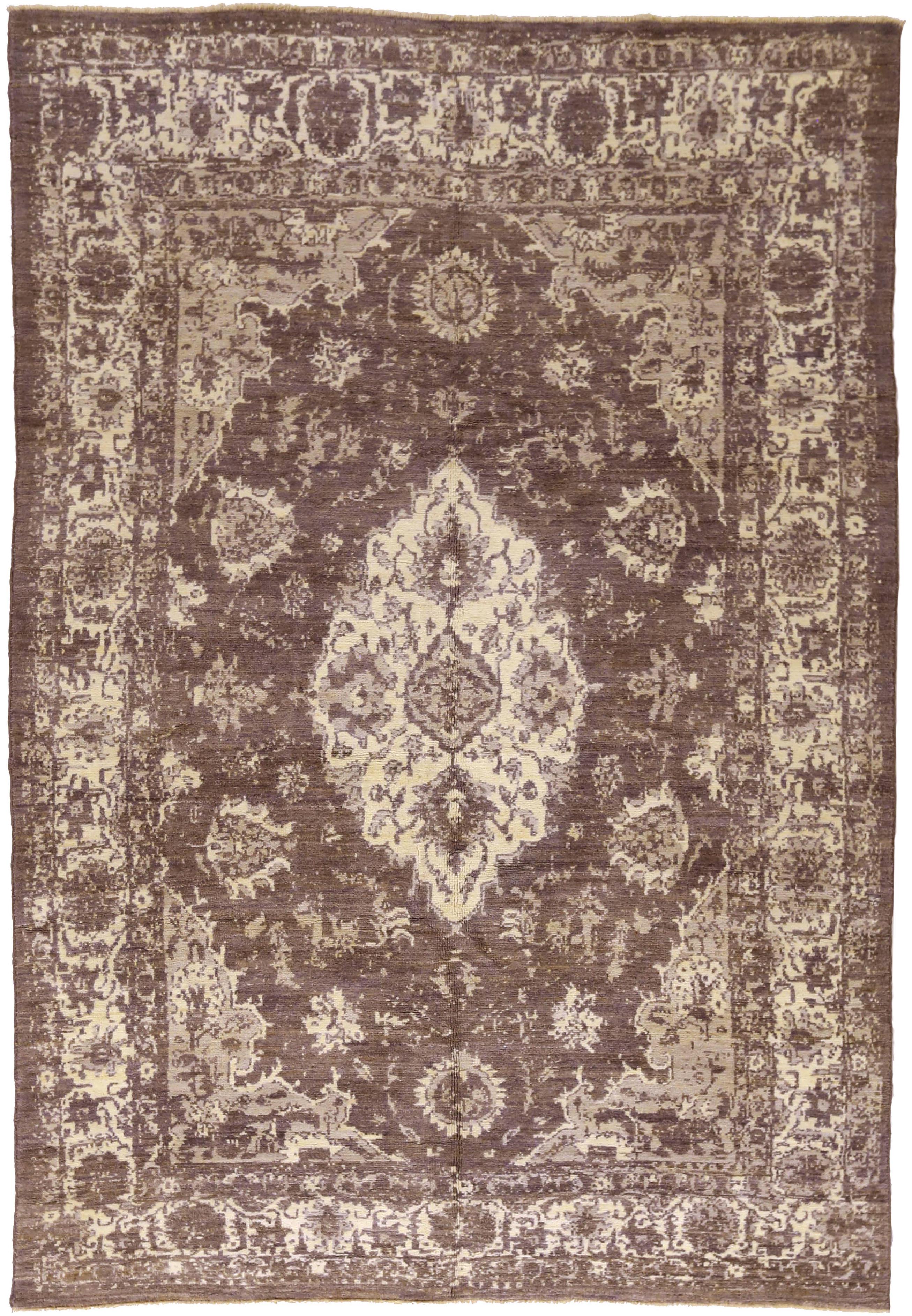 Thumbnail 6 for Persian Oushak Transitional Rug 88193