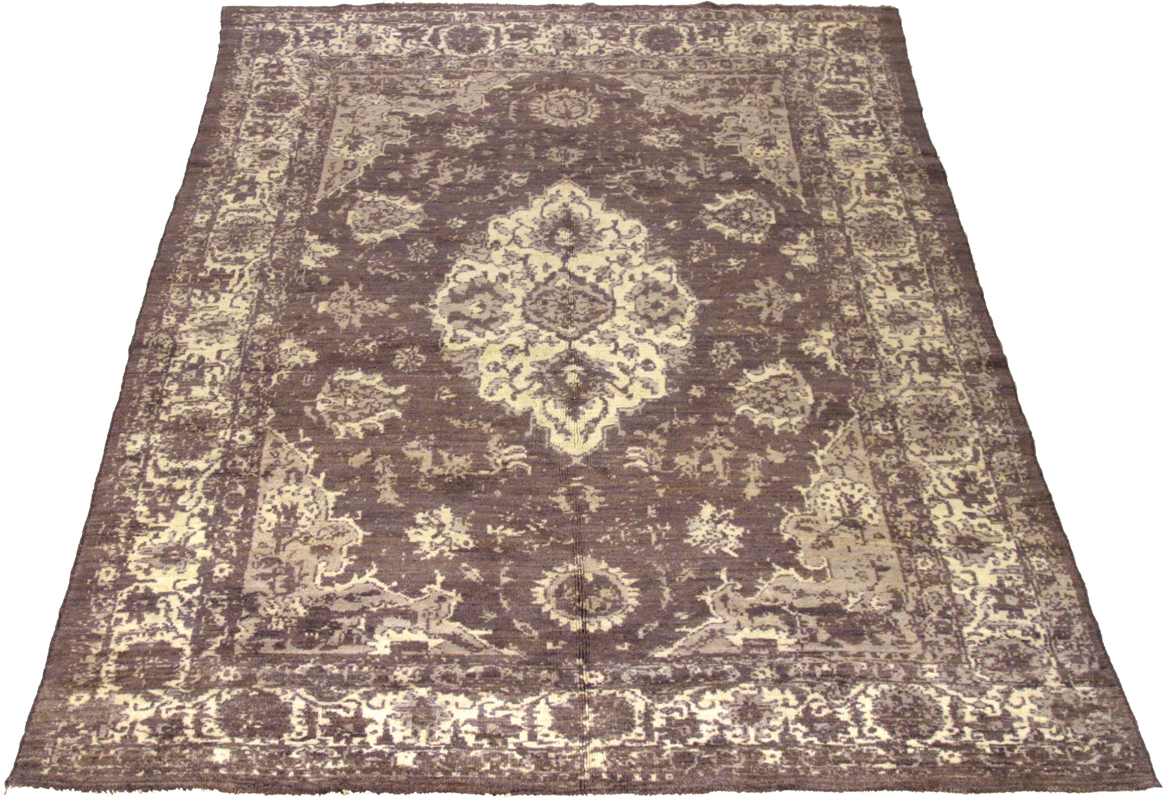 Thumbnail 7 for Persian Oushak Transitional Rug 88193