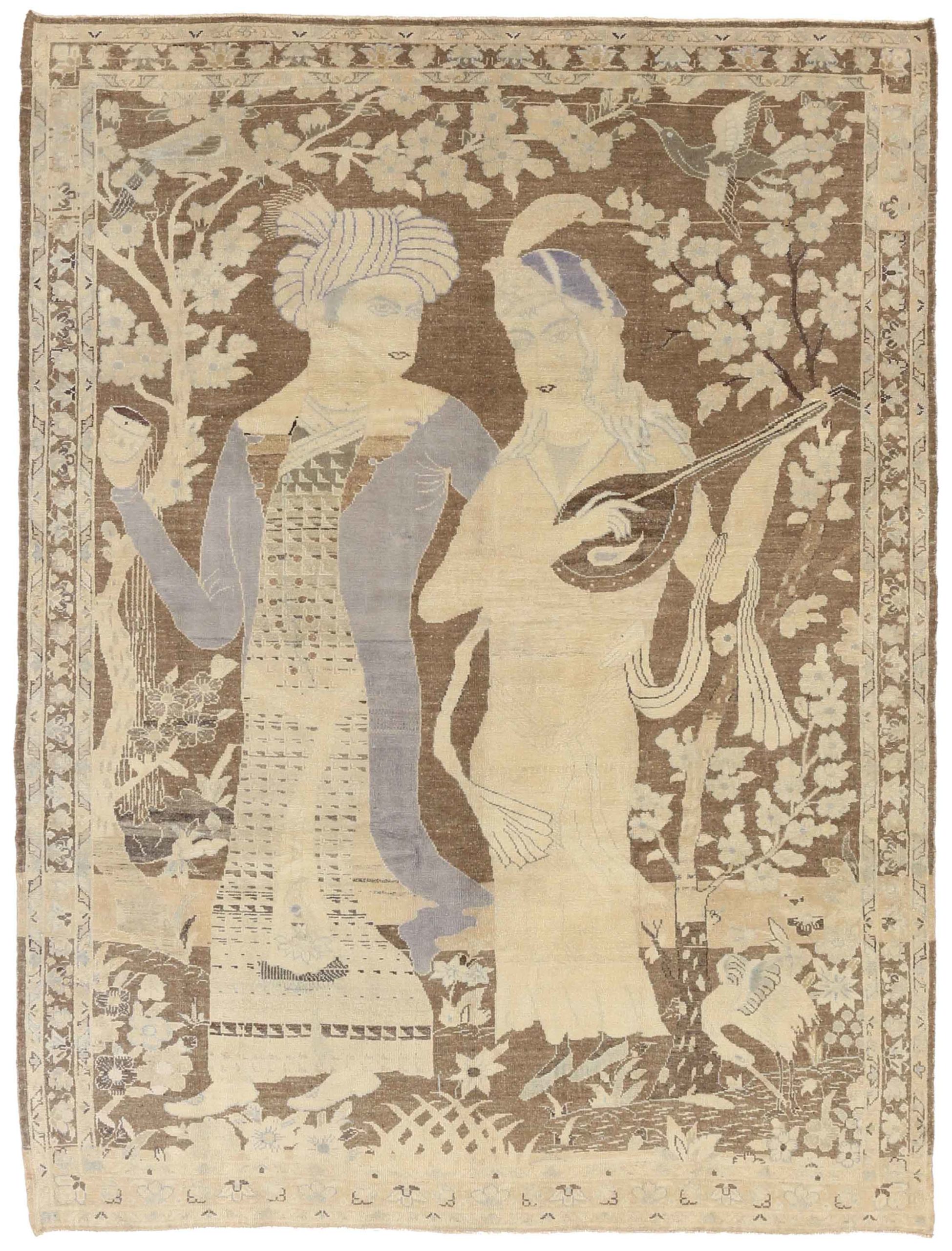 Thumbnail 4 for Antique Persian Hamadan Transitional Rug 68896