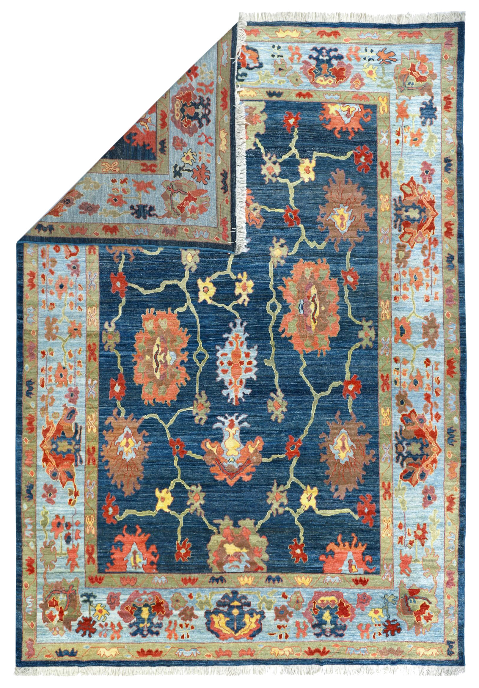 Thumbnail 4 for Persian Oushak Traditional Rug 89958
