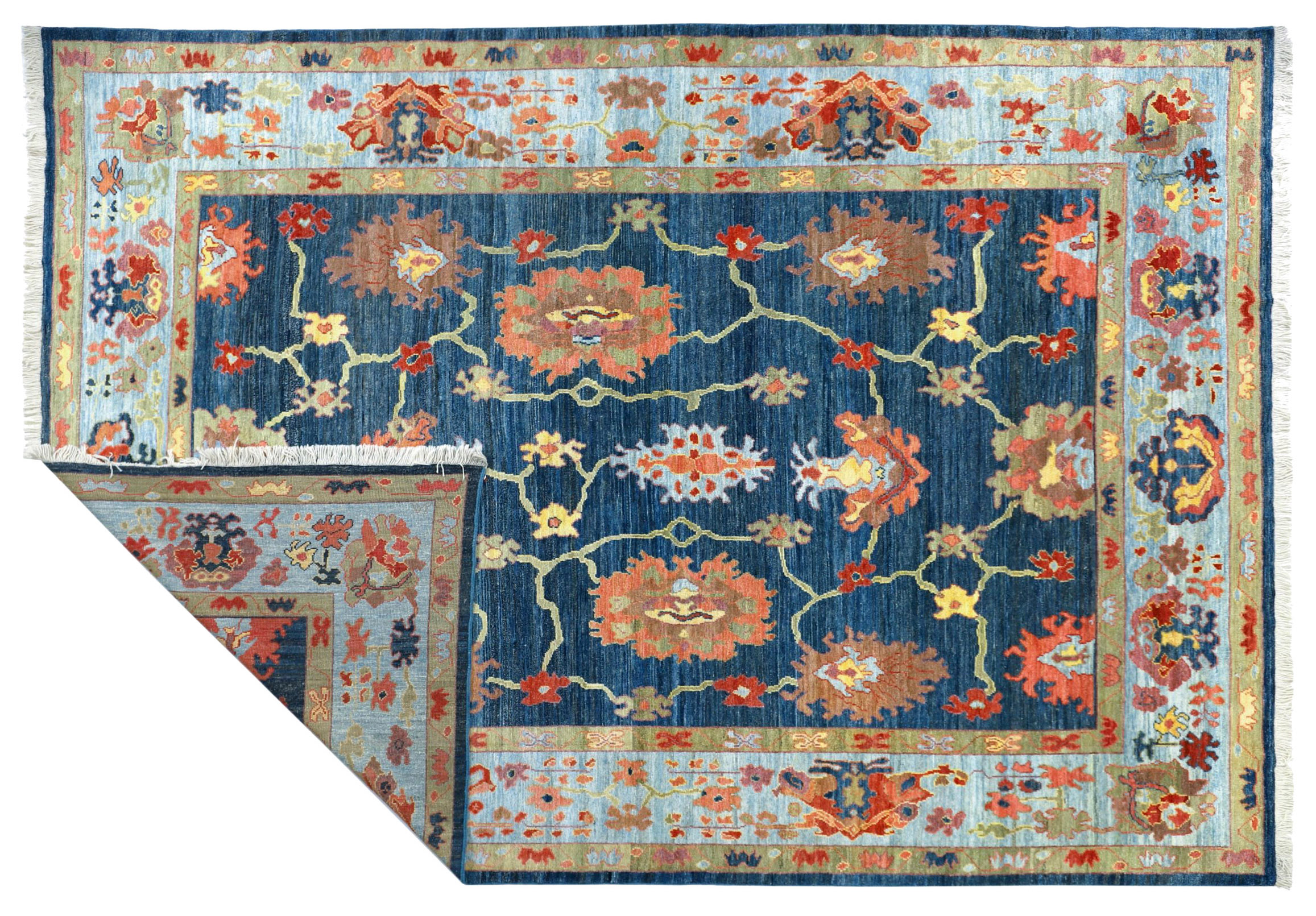 Thumbnail 5 for Persian Oushak Traditional Rug 89958