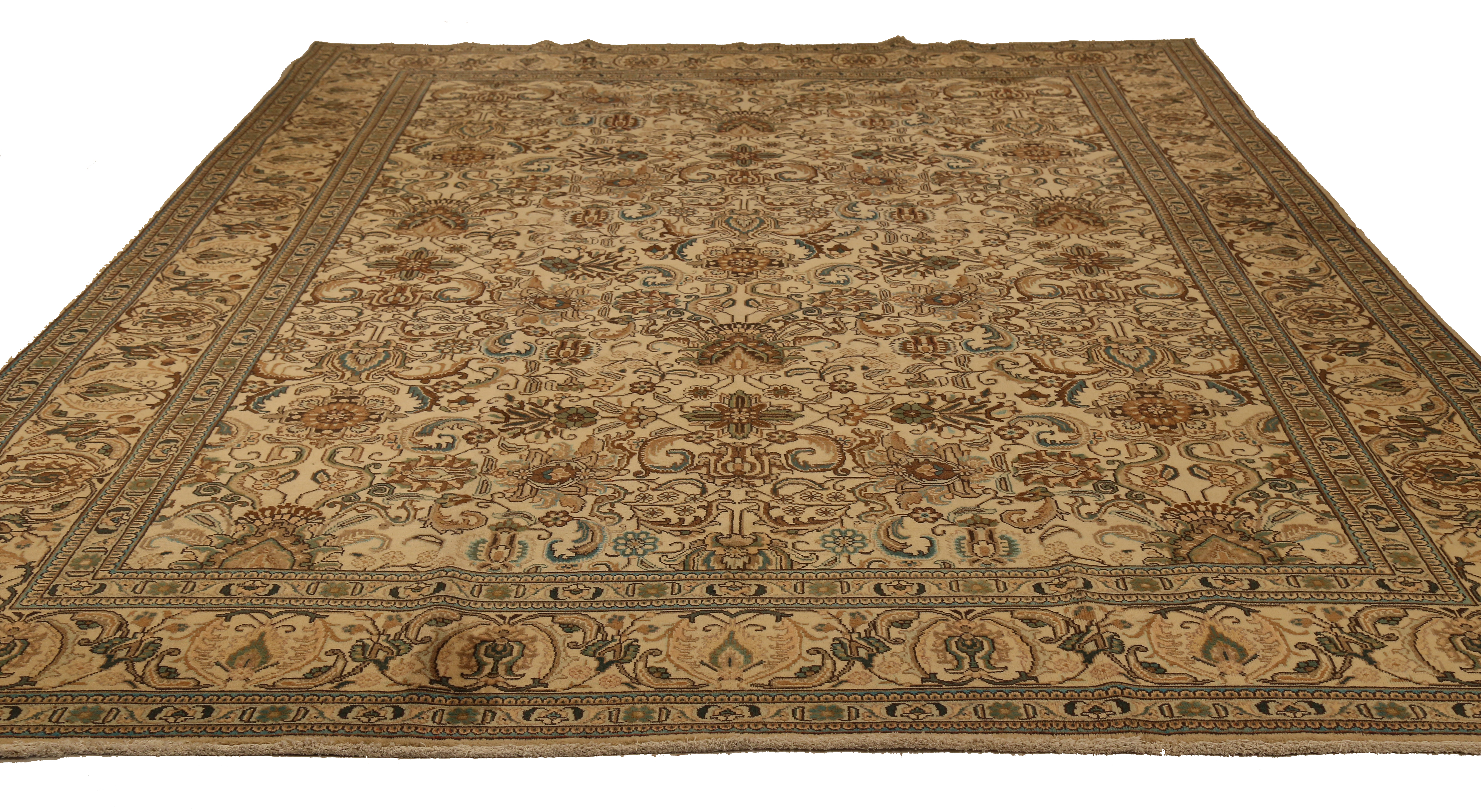 Thumbnail 2 for Antique Persian Tabriz Transitional Rug 13115