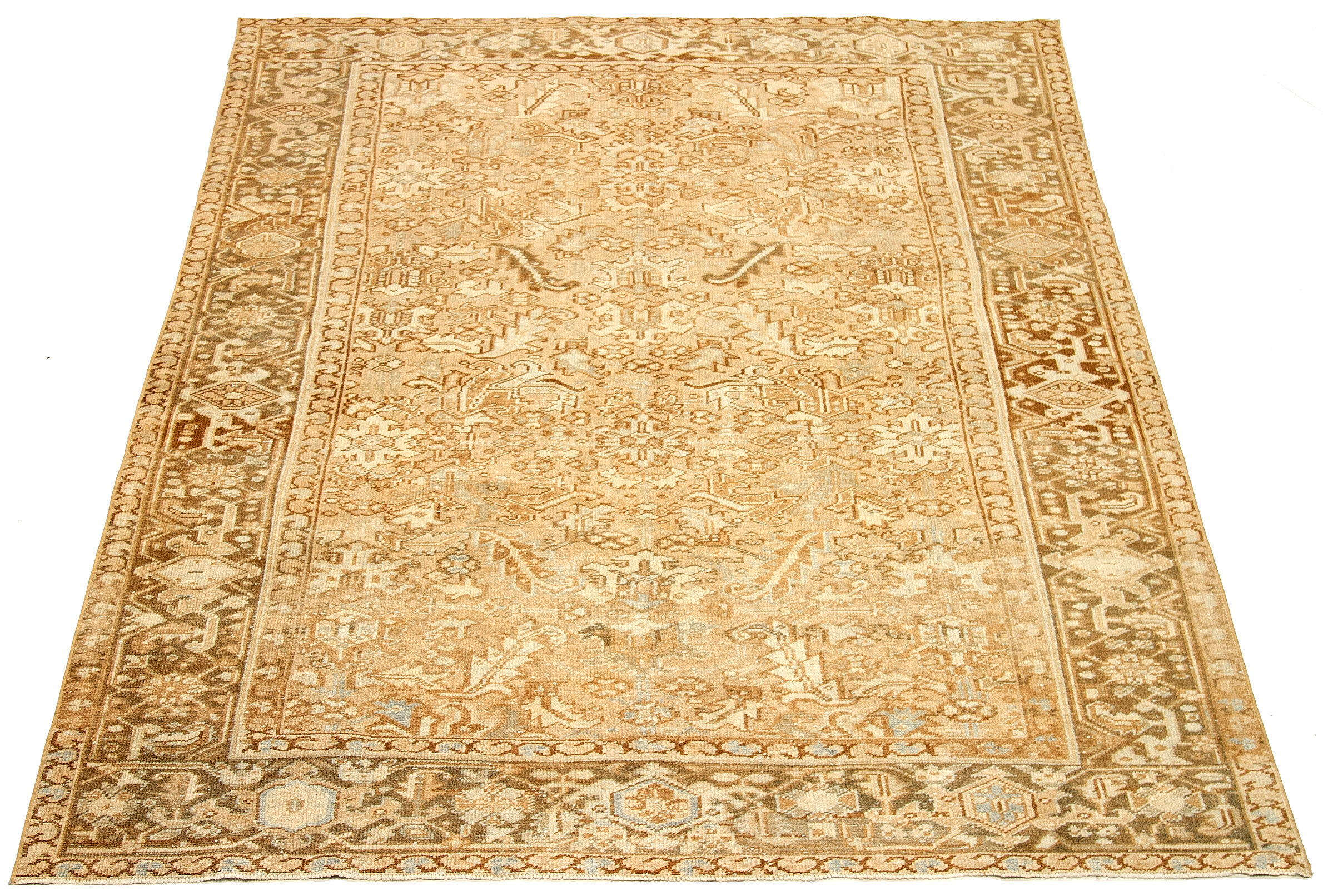 Thumbnail 4 for Antique Persian Heriz Transitional Rug 92702