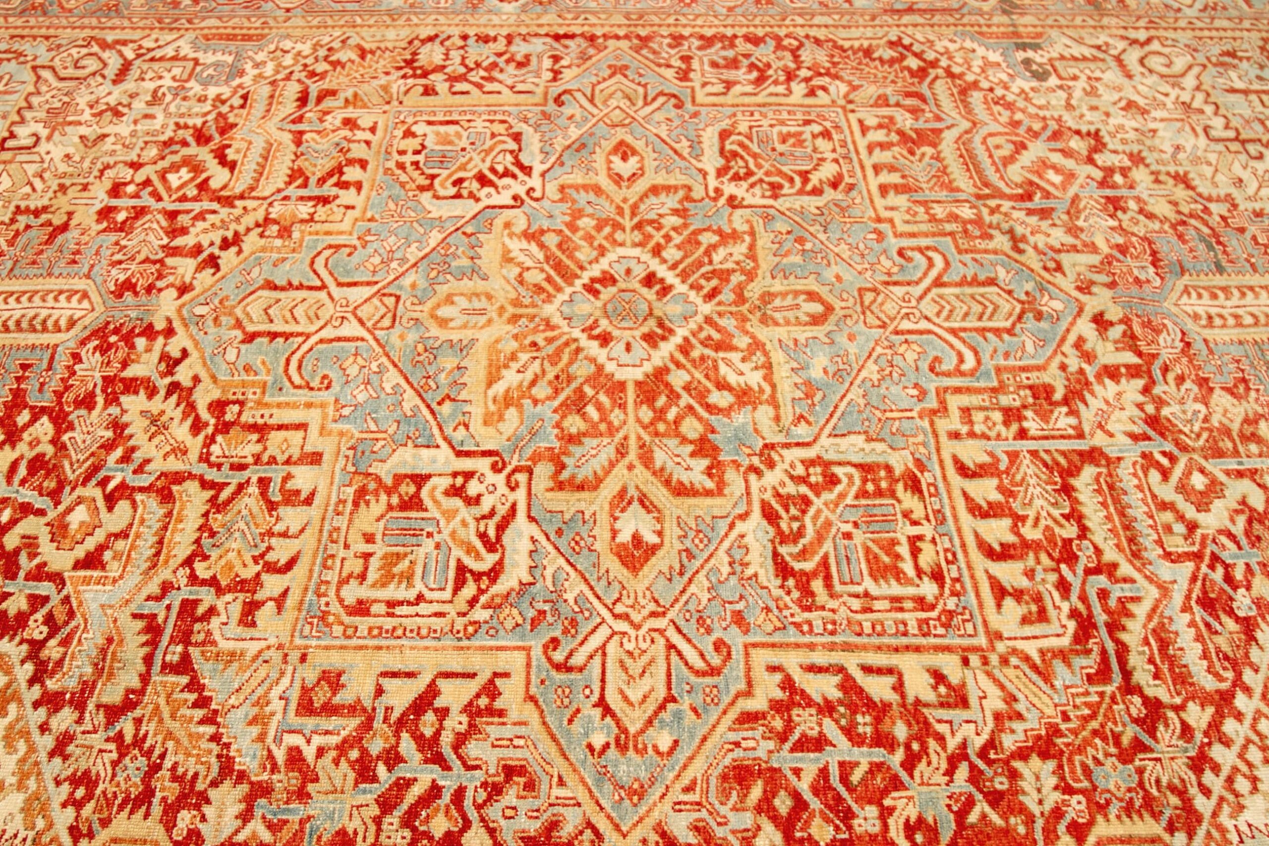 Thumbnail 6 for Antique Persian Heriz Traditional Rug 92688