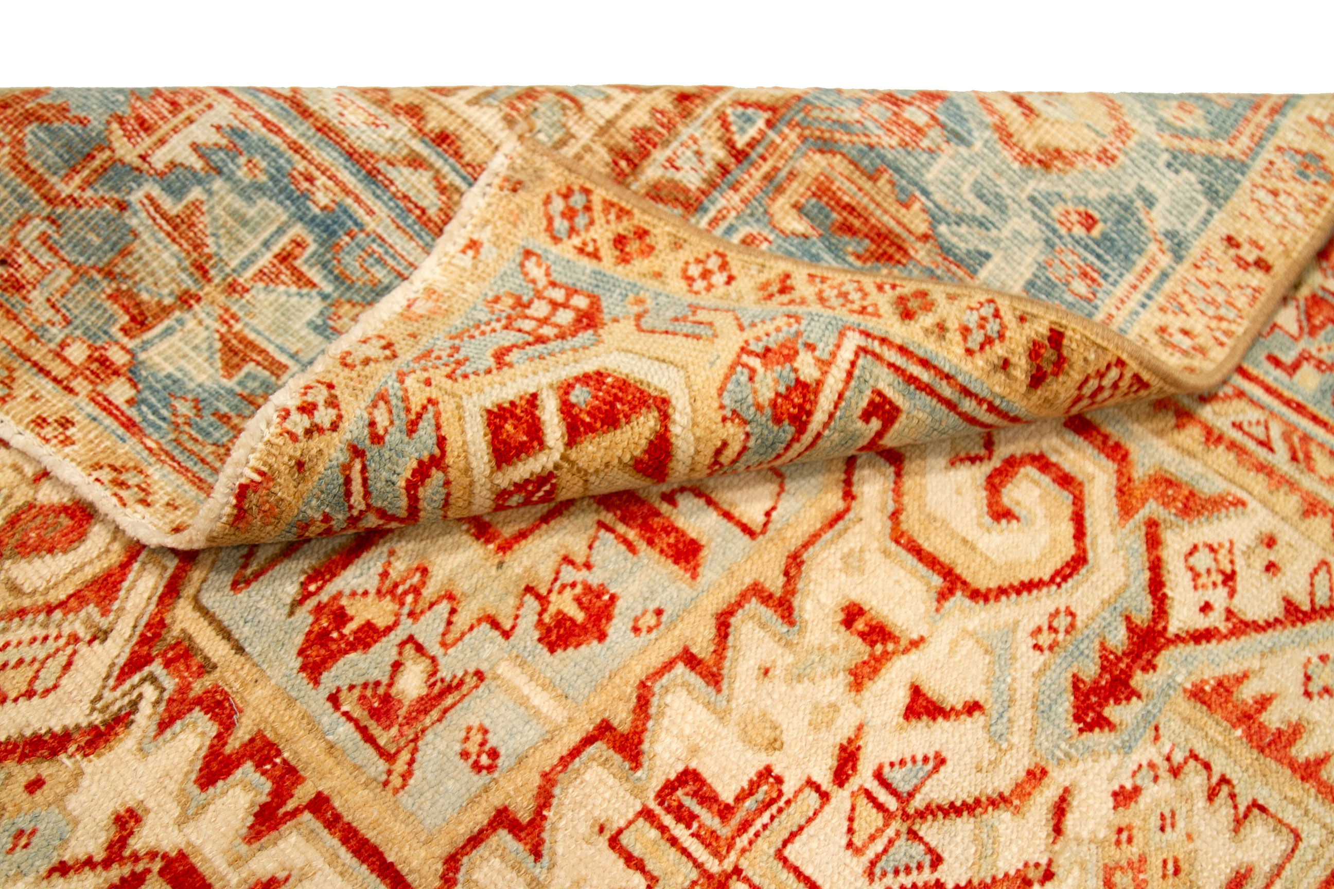 Thumbnail 4 for Antique Persian Heriz Traditional Rug 92688