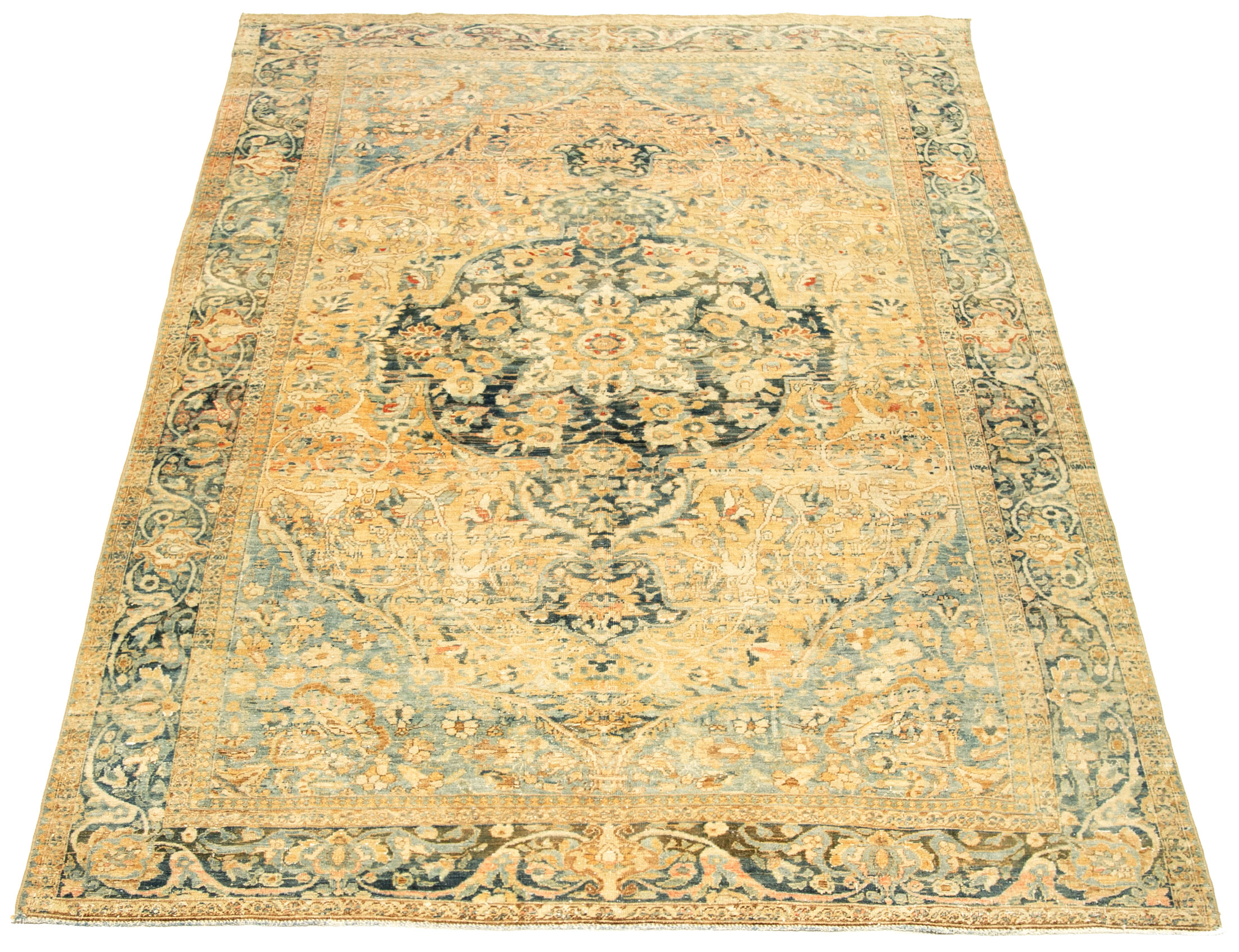 Thumbnail 6 for Antique Persian Tabriz Traditional Rug 92695